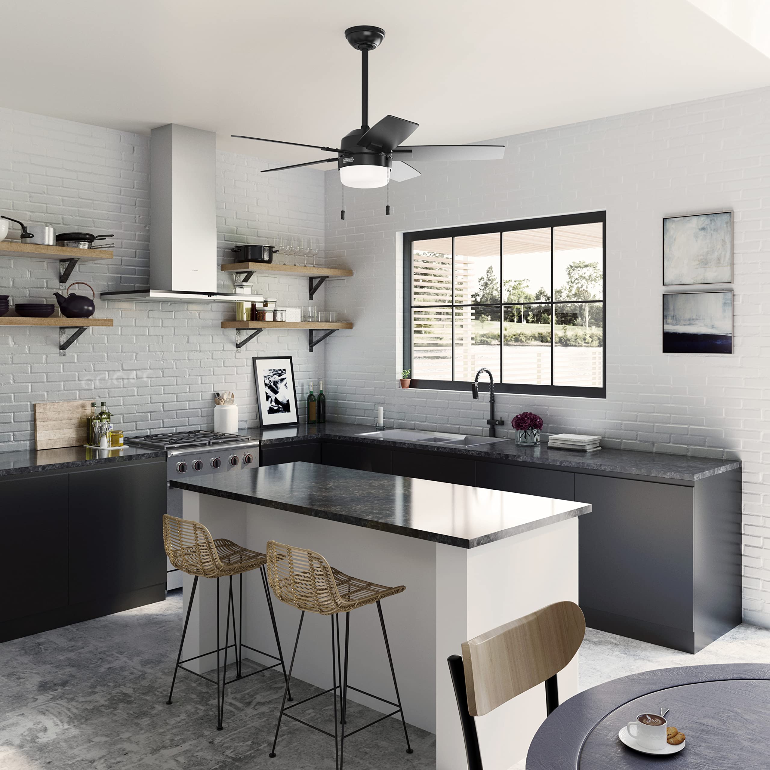 Hunter Fan Company 52486 Anisten Ceiling Fan, Medium, Matte Black