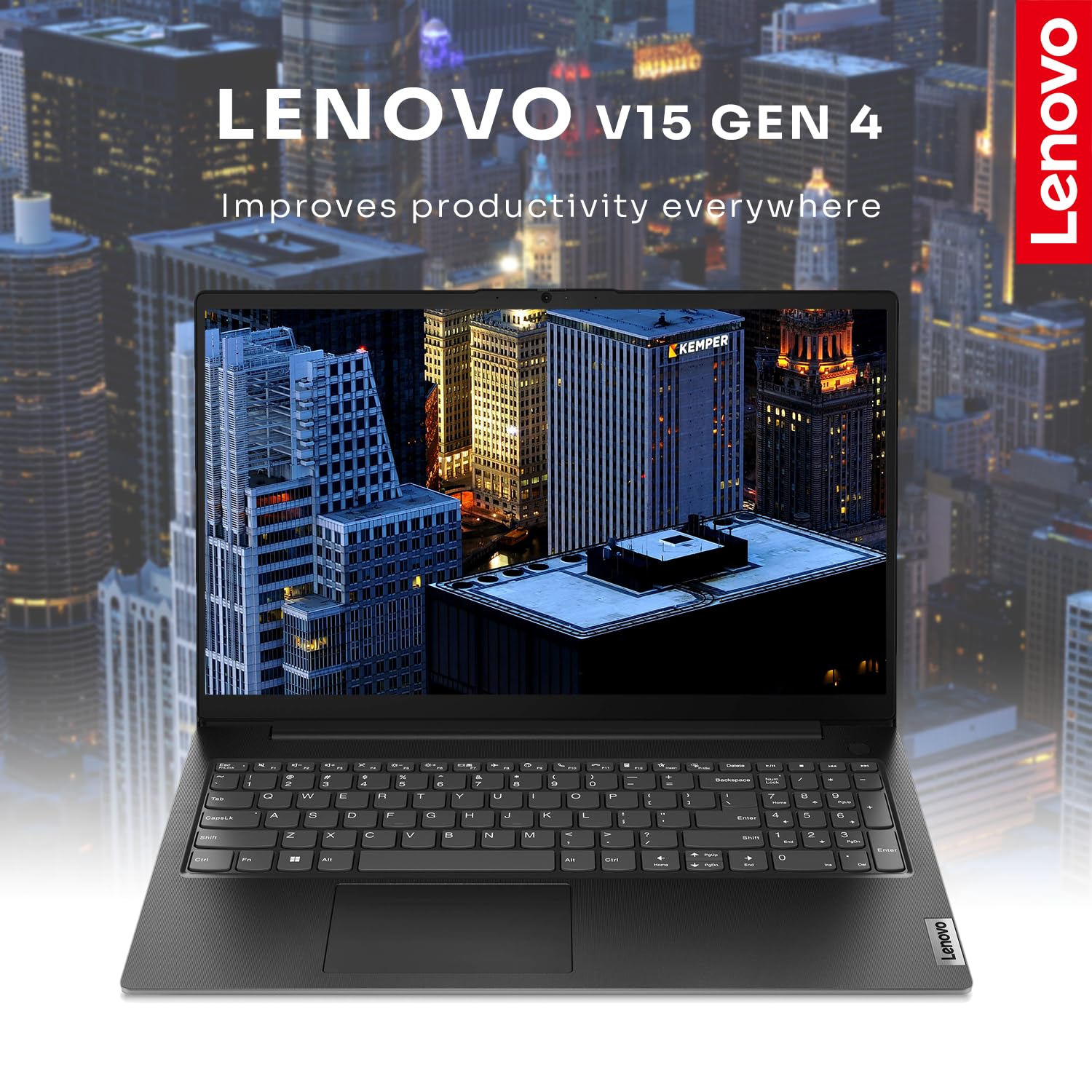 Lenovo V15 Gen 4 Business Laptop, 15.6'' Fhd Screen, Amd Ryzen 5 5500U, 12Gb Ram, 512Gb Ssd, Webcam, Hdmi, Wi Fi, Windows 11 Pro