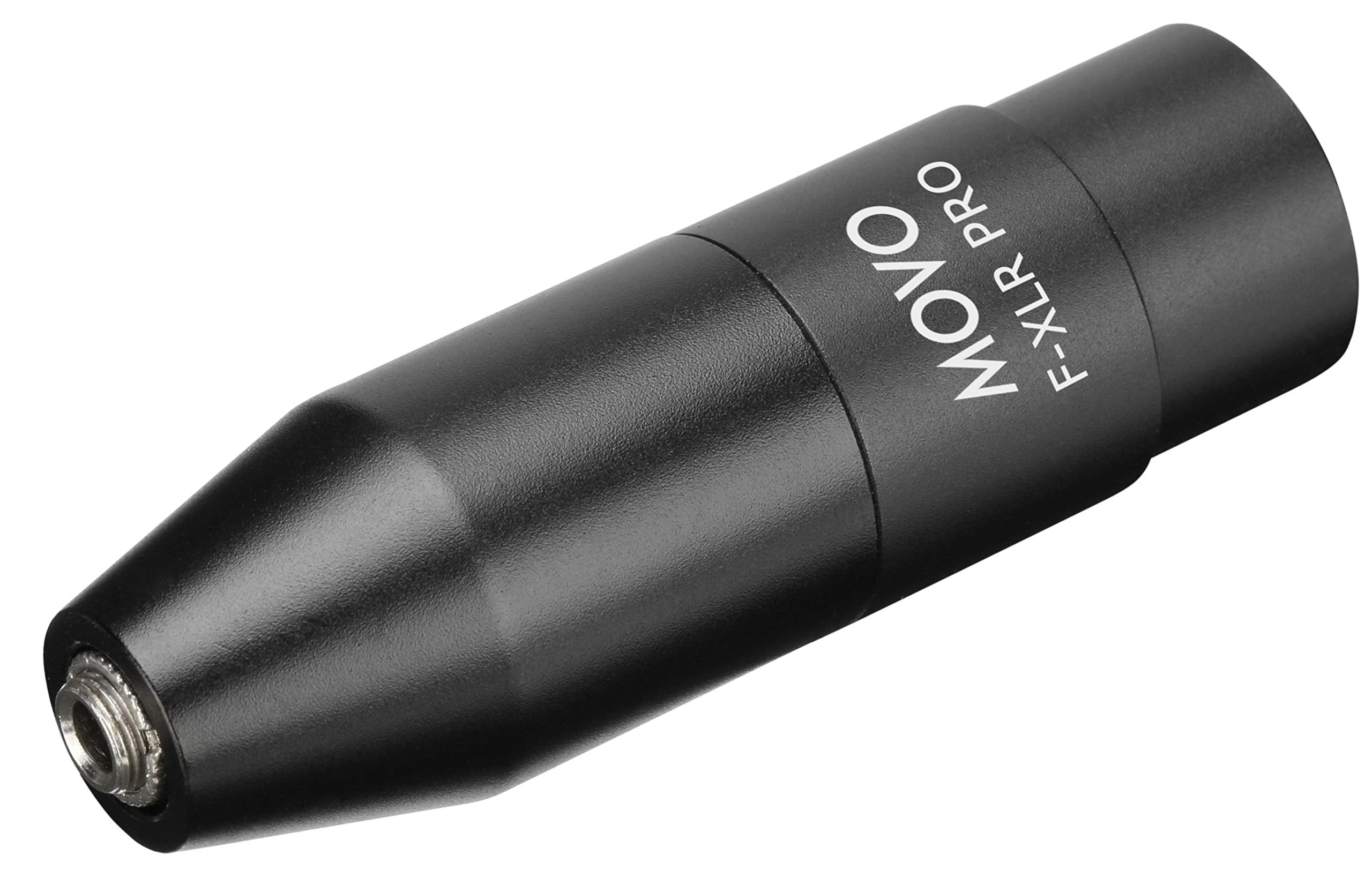 Movo FXLR-PRO 3.5mm (TRS) Mini-Jack Female Microphone Adapter to 3-pin XLR Male Connector with Integrated Phantom Power Converte