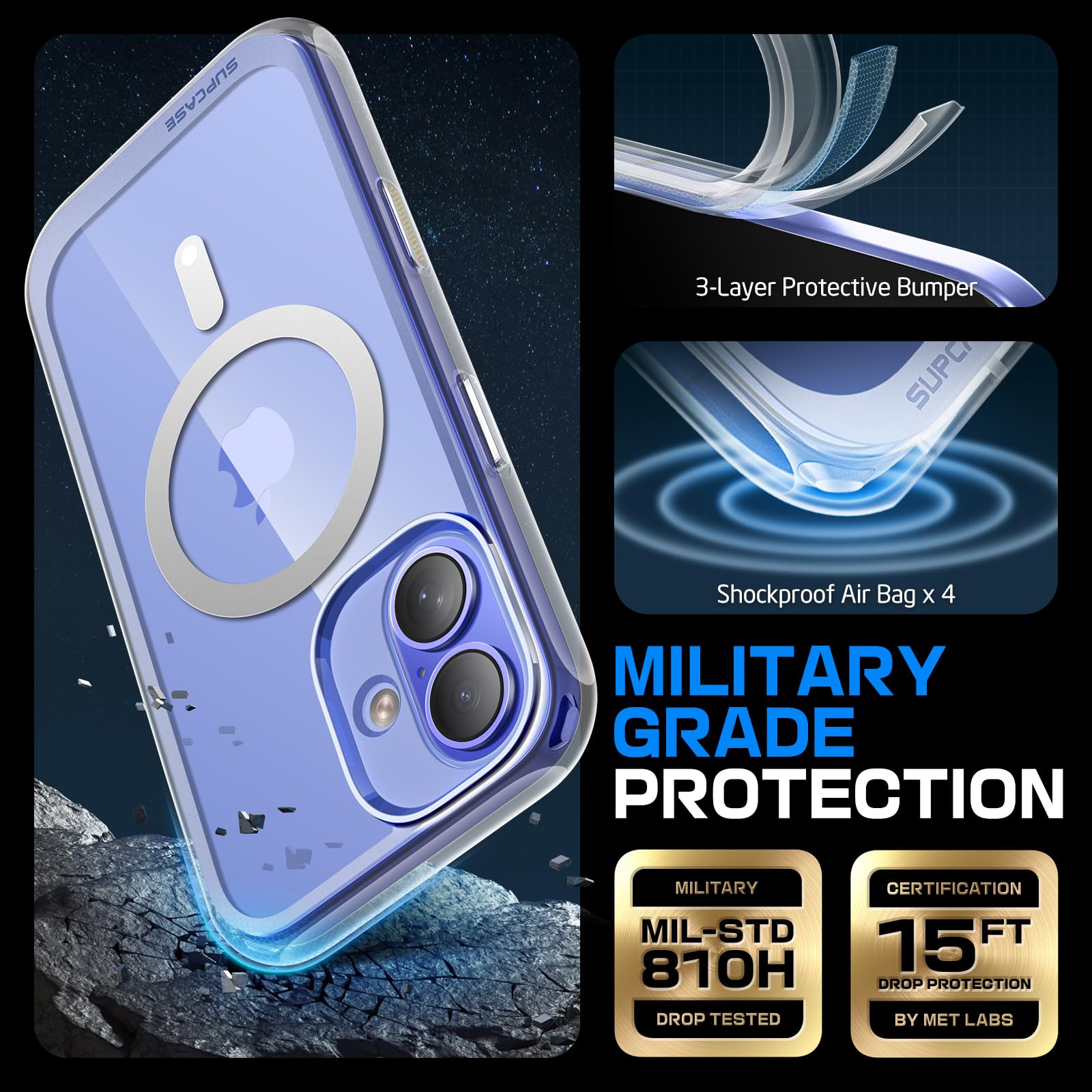 Supcase For Iphone 16 Plus Case With Camera Control Capture Button (Unicorn Beetle Mag), [Compatible With Magsafe] [Military Gra