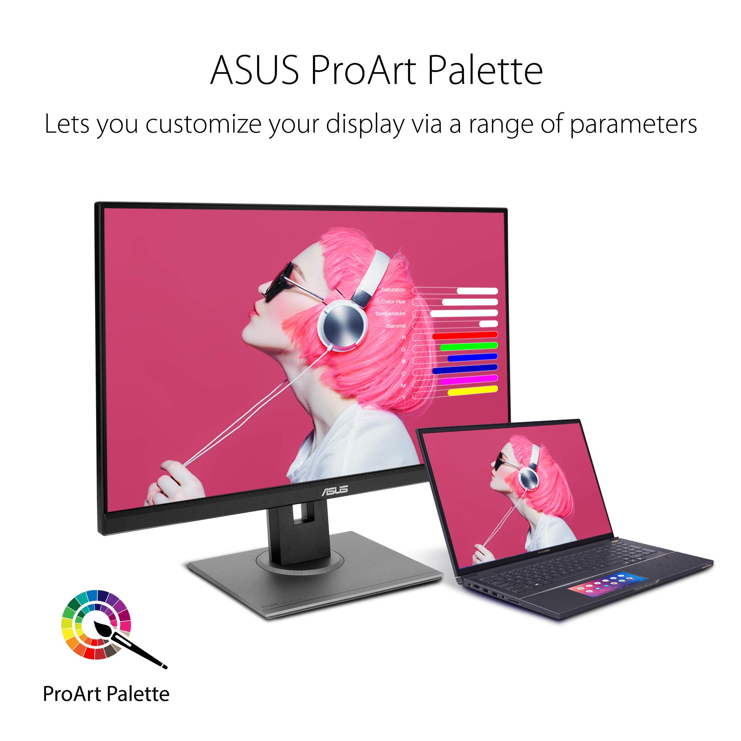 Asus Proart Display Pa278Qv 27A Wqhd (2560 X 1440) Monitor, 100% Srgbrec 709 E  2, Ips, Displayport Hdmi Dvi D Mini Dp, Calman V