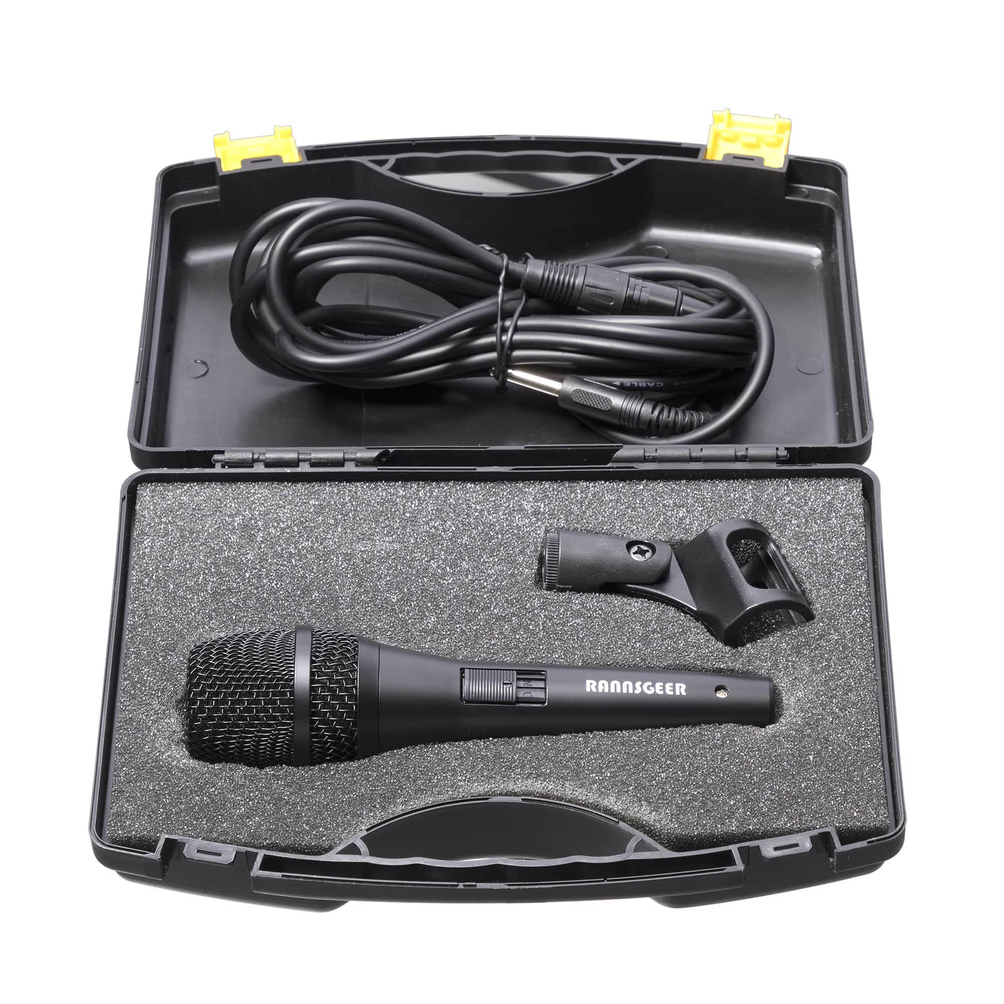 Rannsgeer Dynamic Vocal Handheld Karaoke Microphone With Cable And Carrying Case (Rm82B)
