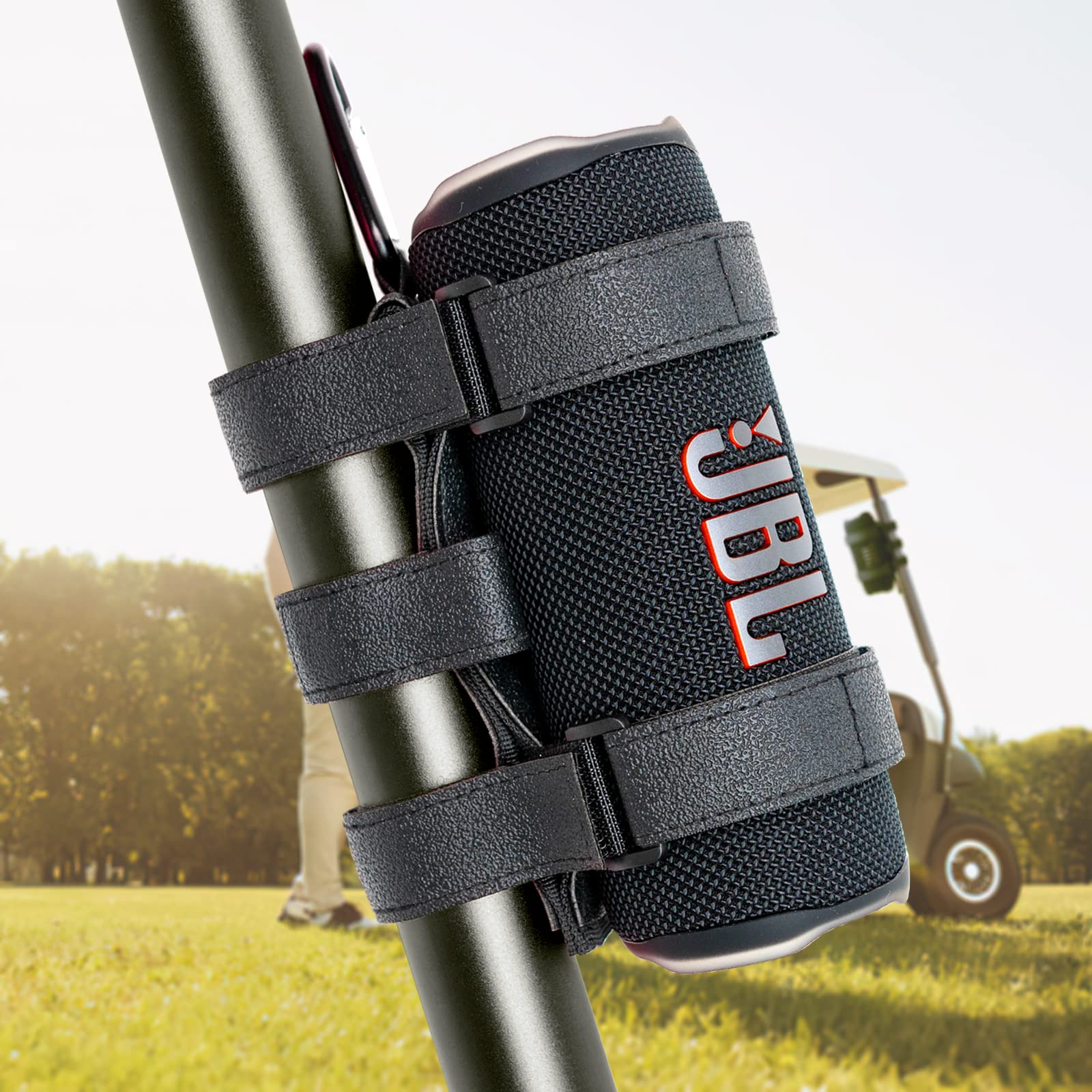 Heymoontong Portable Speaker Mount For Wireless Bluetooth Speakers With 7.5'' 12.5'' Circumference, Waterproof Adjustable Strap 