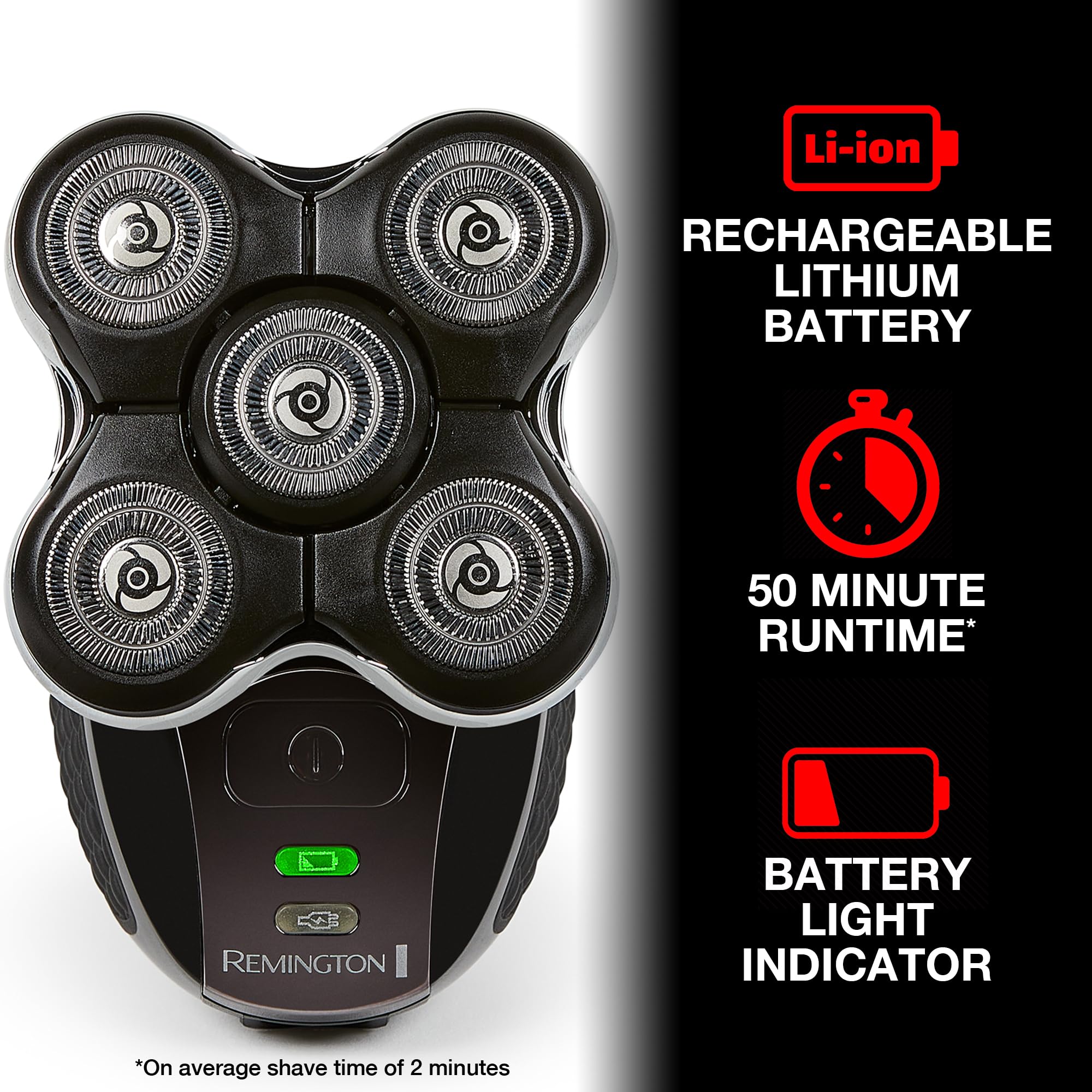 Remington Balder Pro Head Shaver, Black, 1 Count