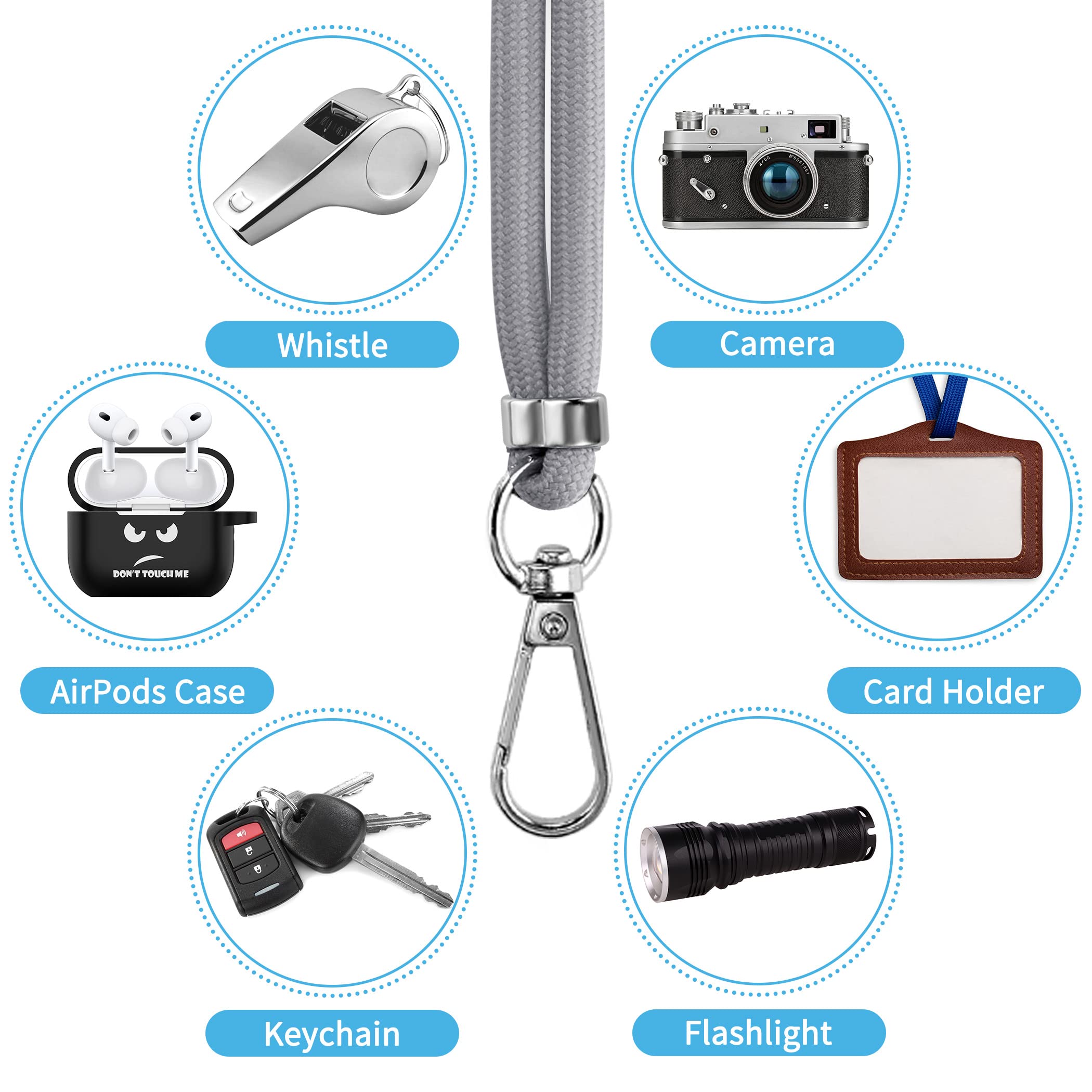 Cacoe Phone Lanyard 2 Pack 2   Adjustable Neck Strap,4   Phone Patches,Universal Crossbody Cell Phone Lanyards,Multifuctional Ph