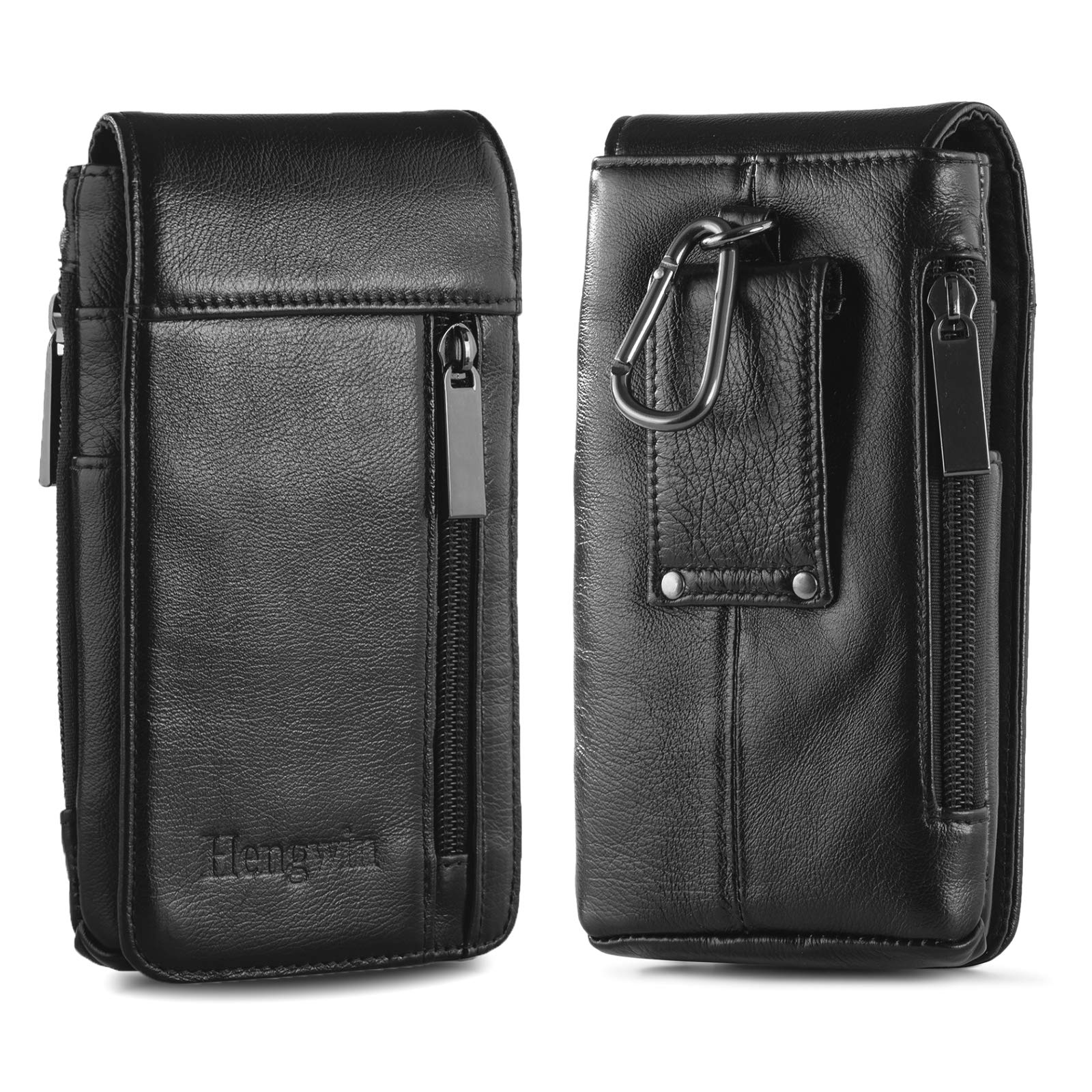 Hengwin Genuine Leather Cell Phone Holster Compatible With Iphone 15 Pro Max 14 Pro Max 14 Plus 13 Pro Max 12 Pro Max Samsung Ga