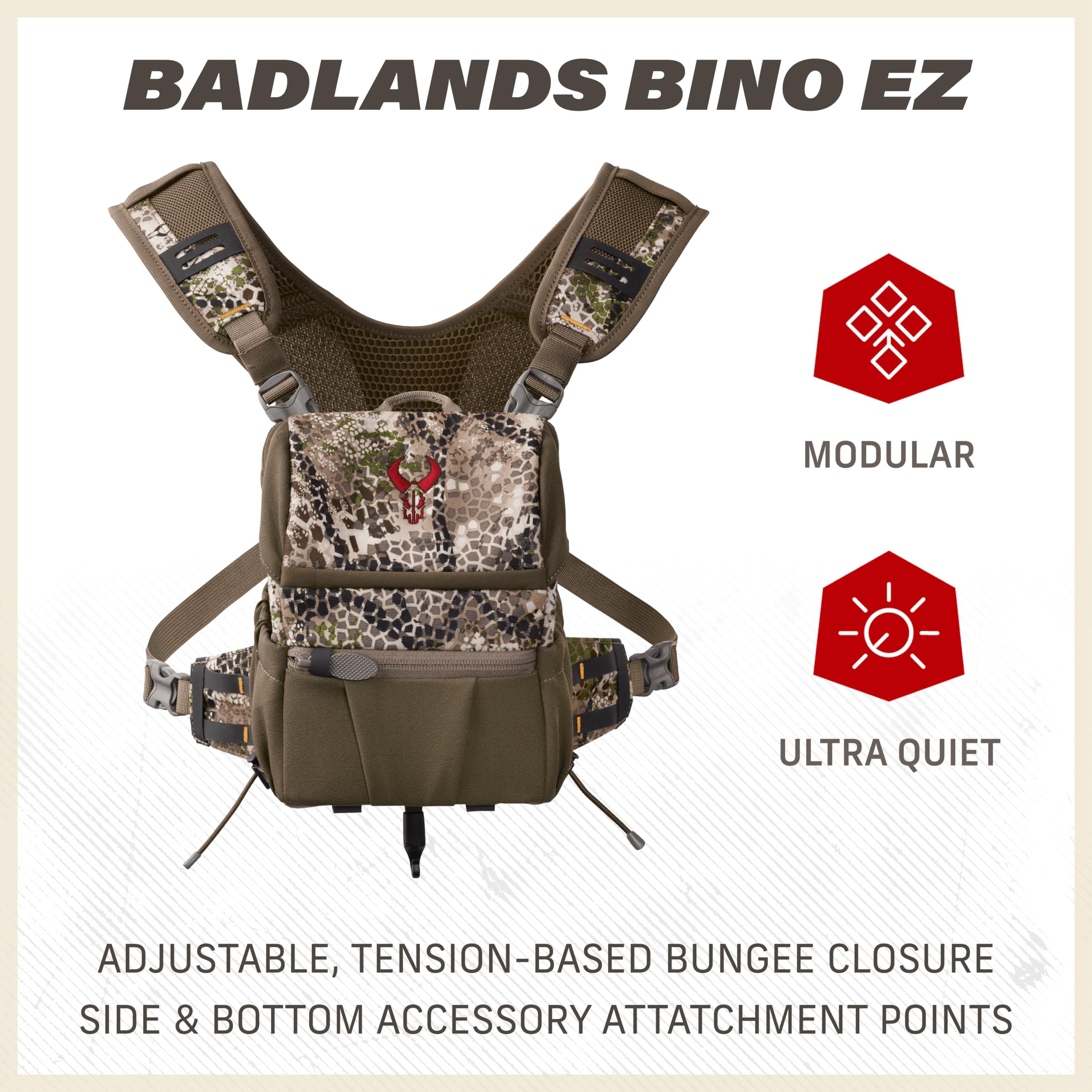 Badlands Bino Ez | Modular Binocular Harness System For Optimal Performance And Durability, Approach, Medium