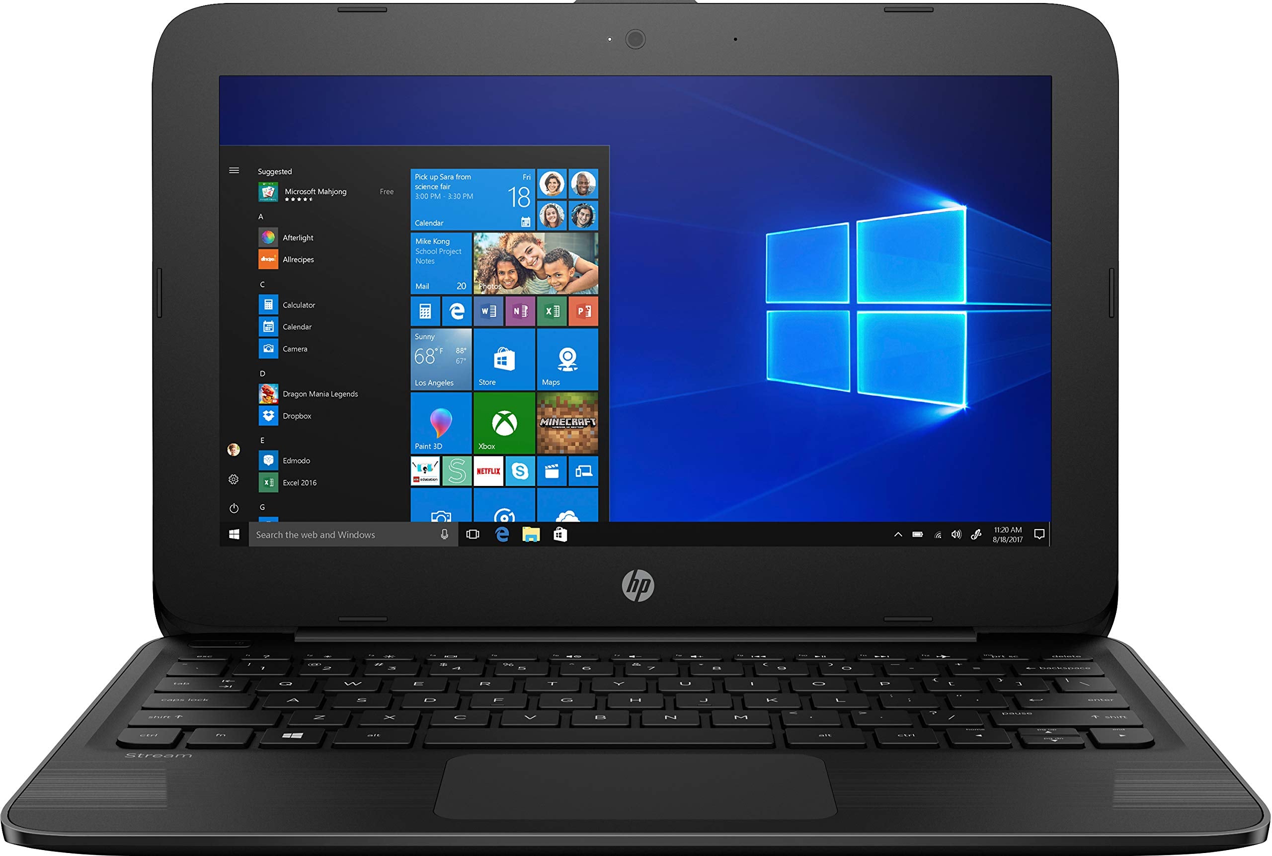 HP Stream 11 ah117wm 11.6' Laptop Celeron N4000 4GB 32GB eMMC Windows 10 S