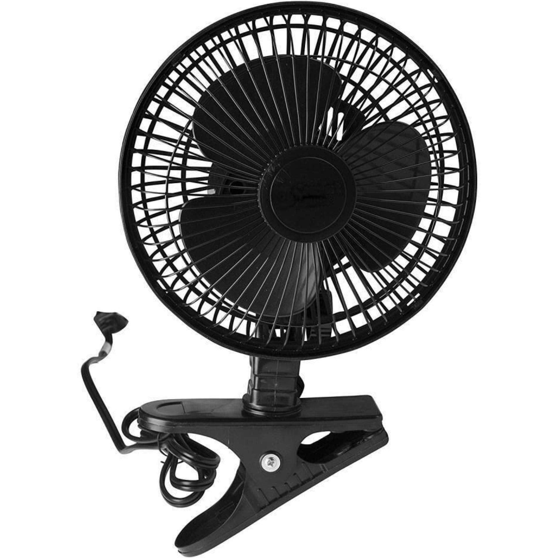 Joey'Z 6 Inch   2 Speed   Adjustable Tilt, Whisper Quiet Operation Clip On Fan   Black