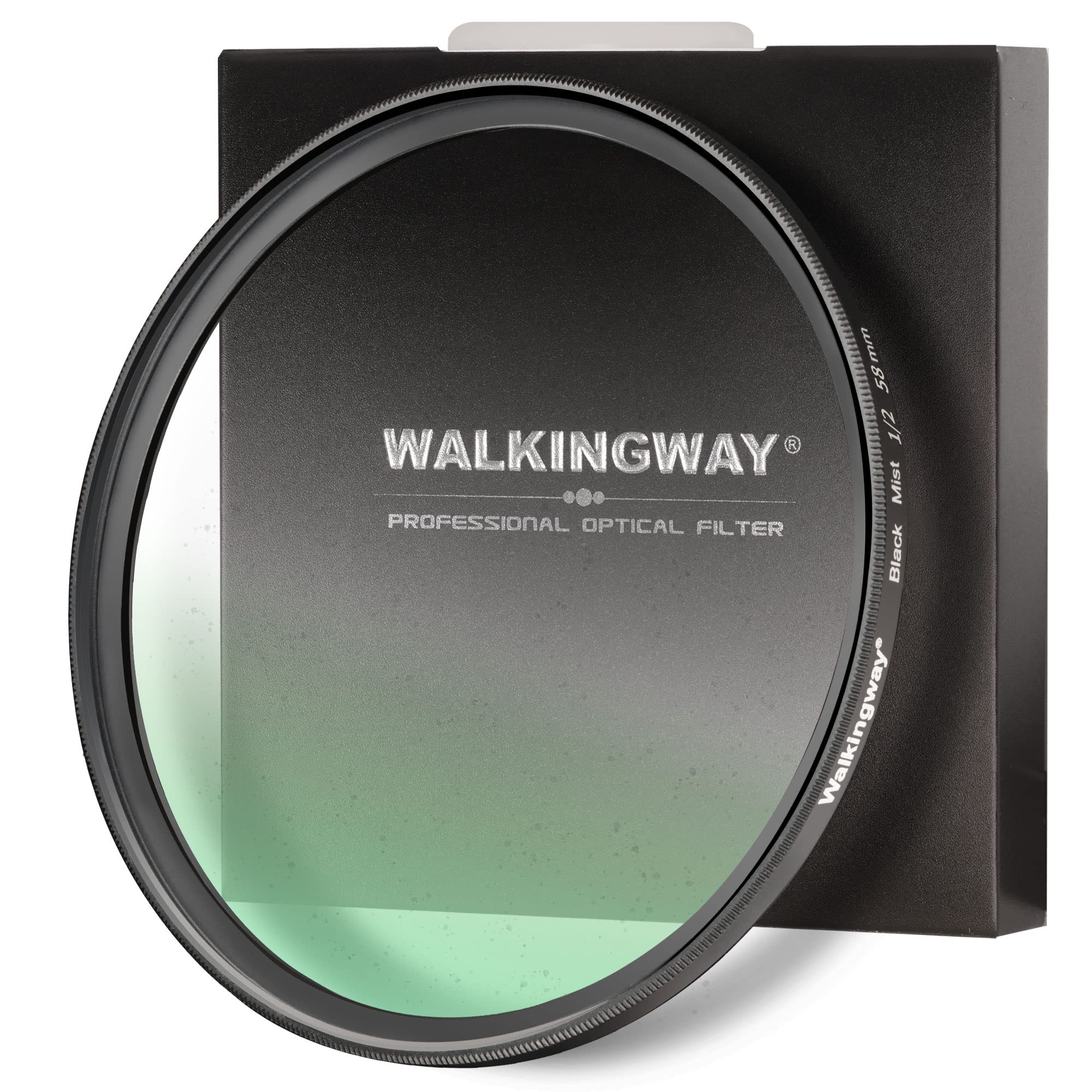 Walkingway 58Mm Black Diffusion 1/2 Filter Mist Dreamy Cinematic Effect Filter With Ultra Slim And Multicoating Optical Glass Fo