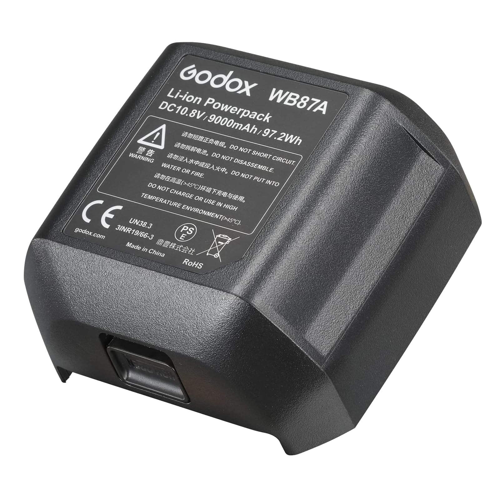 Godox Wb87A Wb87B Lithium Battery Pack Suitable Ad600Bm Ad600B Ad600 Ad600M Strobe Flash, Dc 10.8V/9000Mah Replacement Li Ion Ba