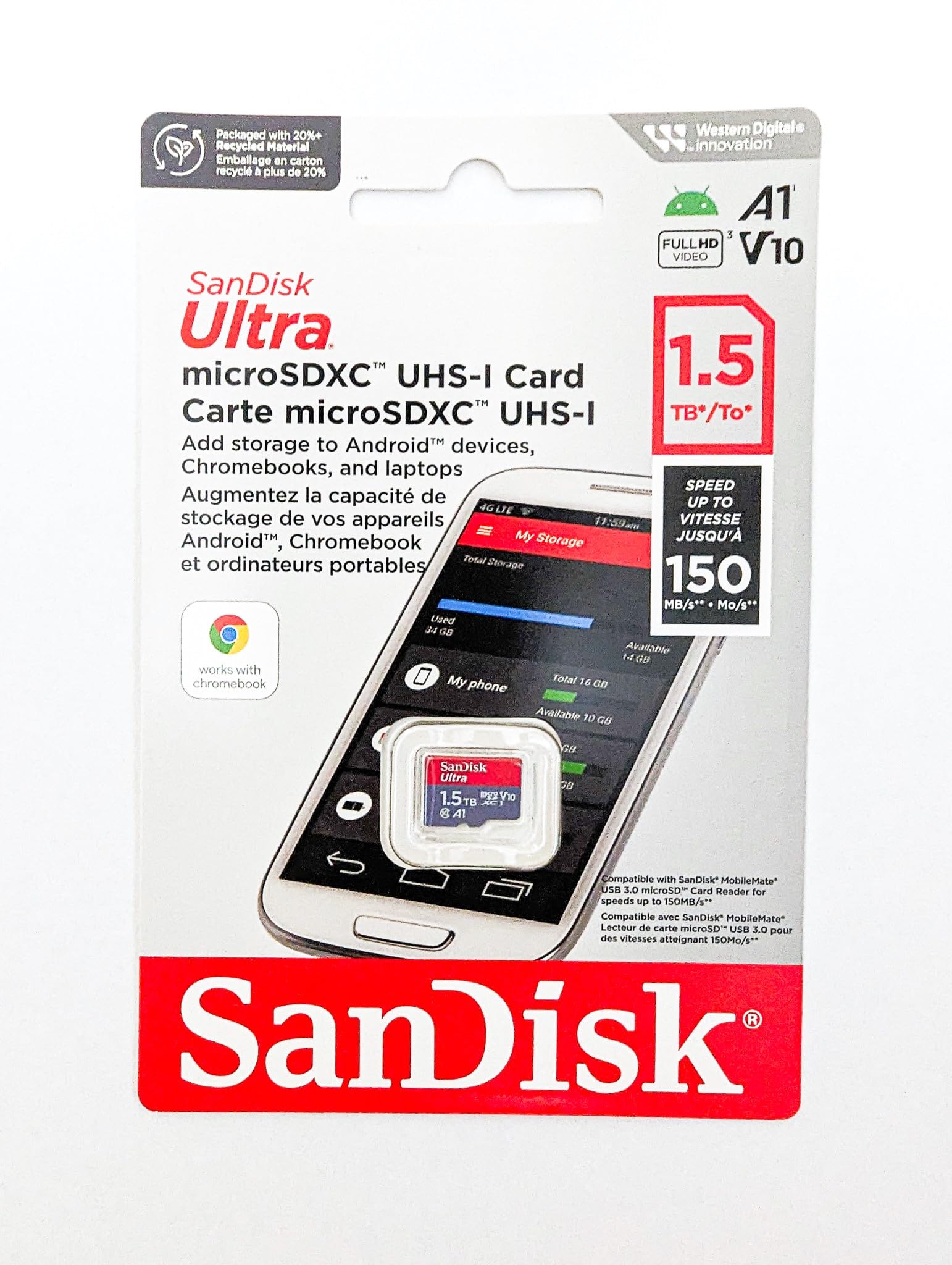 Sandisk Ultra? Microsdxcuhs I Memory Card, 1.5Tb, Up To 150Mb/S