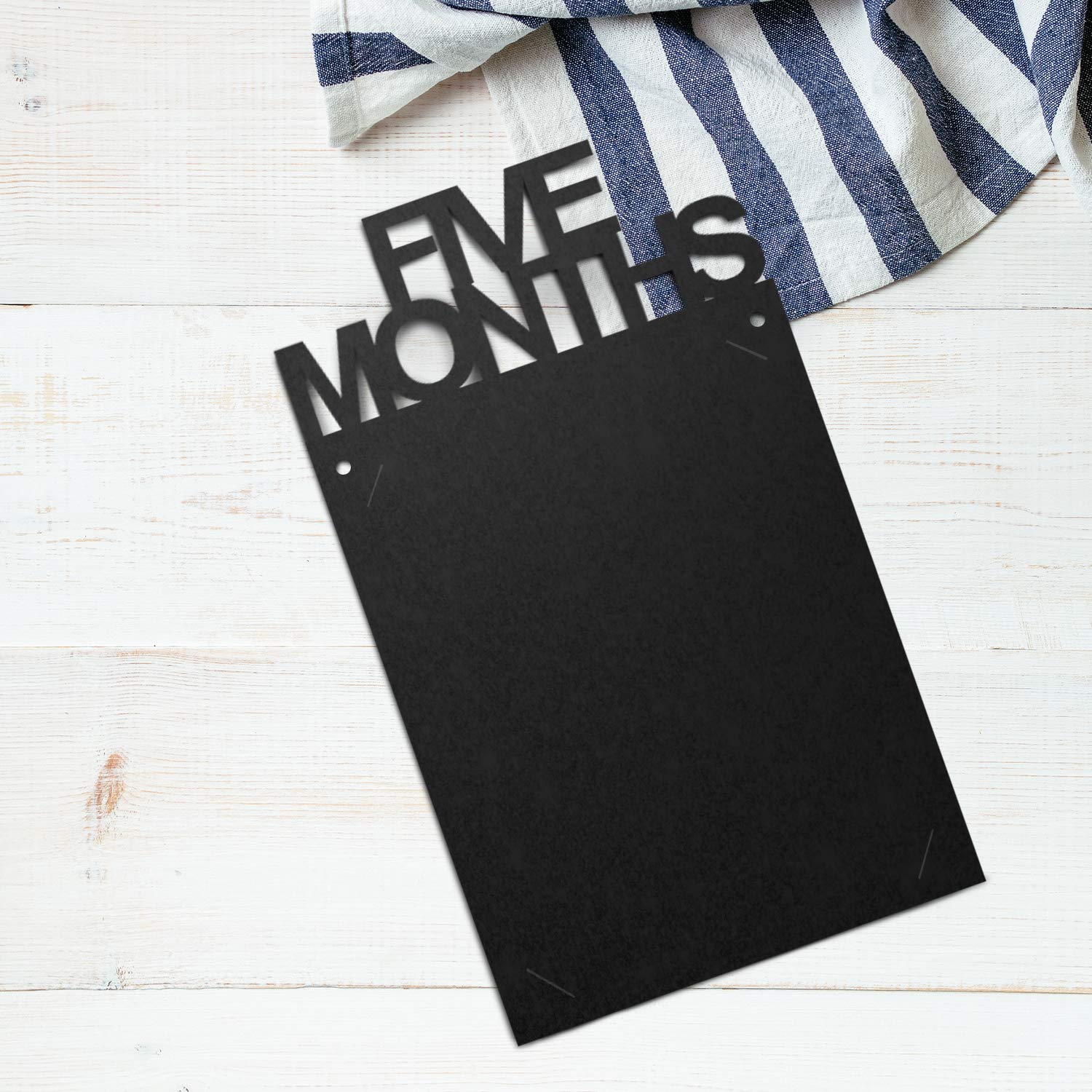 1St Birthday Baby Photo Banner 1 12 Month Photo Prop Garland Bunting Baby Shower Party Decoration Black