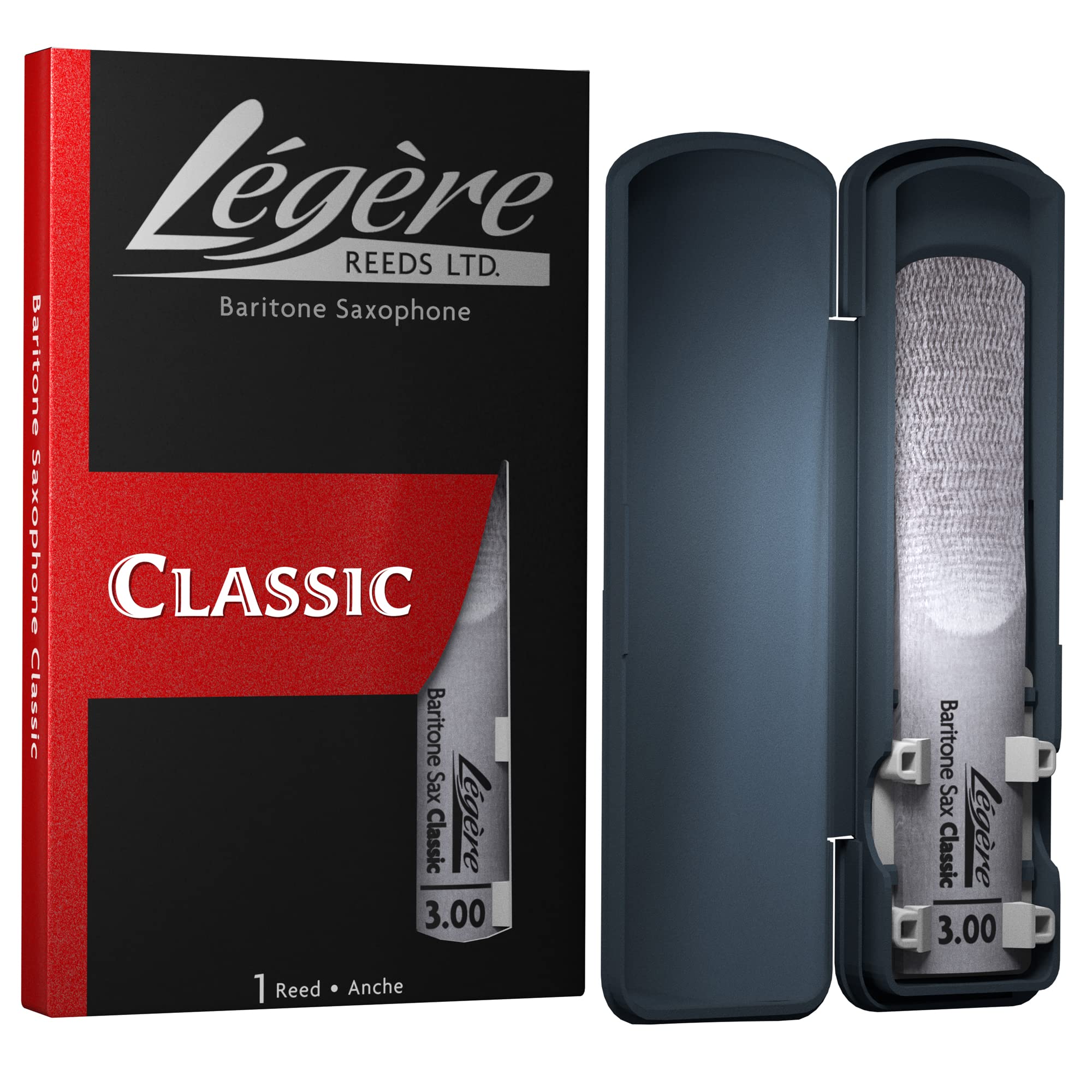 L  gre Reeds - Baritone Saxophone Reed, Classic, Strength 3.00 (BS3.00) - Premium Synthetic Woodwind Reed