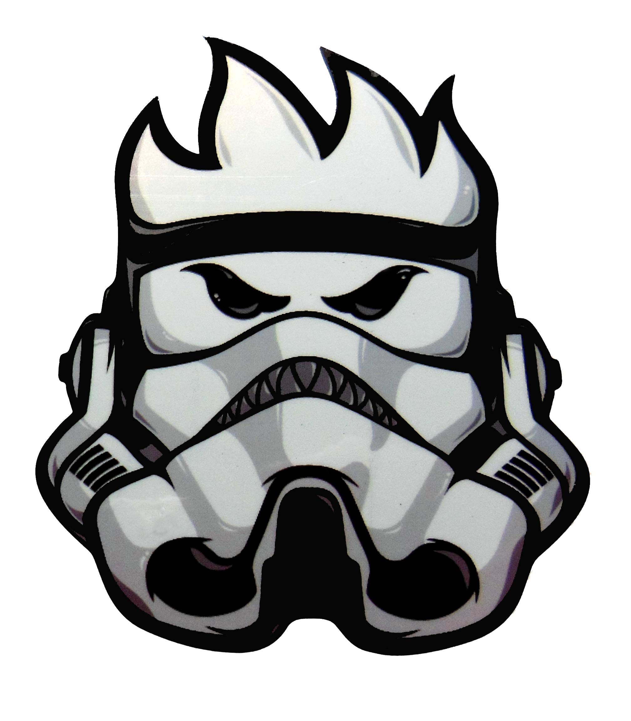 Vath Spitfire Flame Head Storm Trooper Sticker 60Mmw X 75Mmh / 2 7/8'' H X 2 3/8'' W [C56]