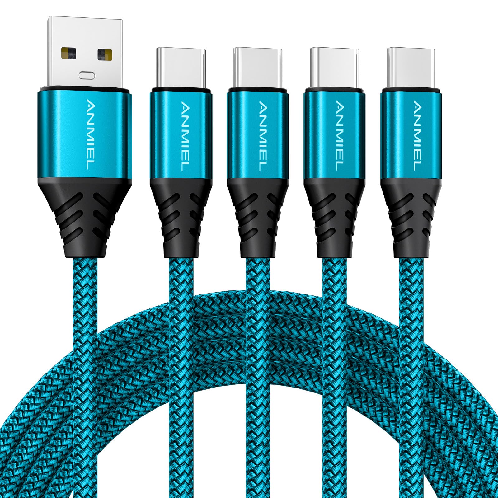 4Pack Usb C Type C Cable 10Ft,Nylon Braided Fast Charging 3A Quick Charger Cord,Usb A To Type C Charger Cord Cable For Samsung G