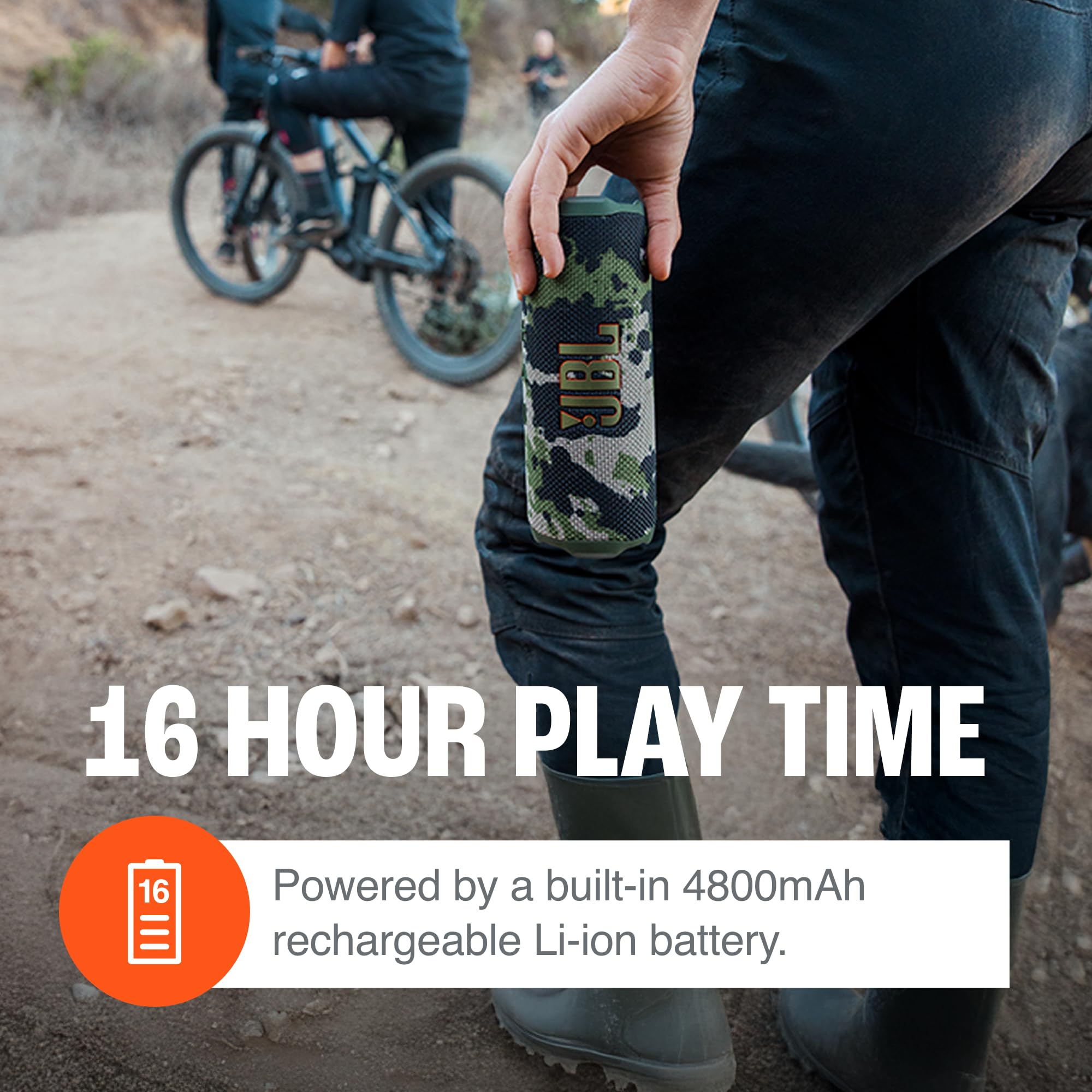 Jbl Flip 7 (Red) + Bundle With Divvi! Protective Hardshell Case (Black)