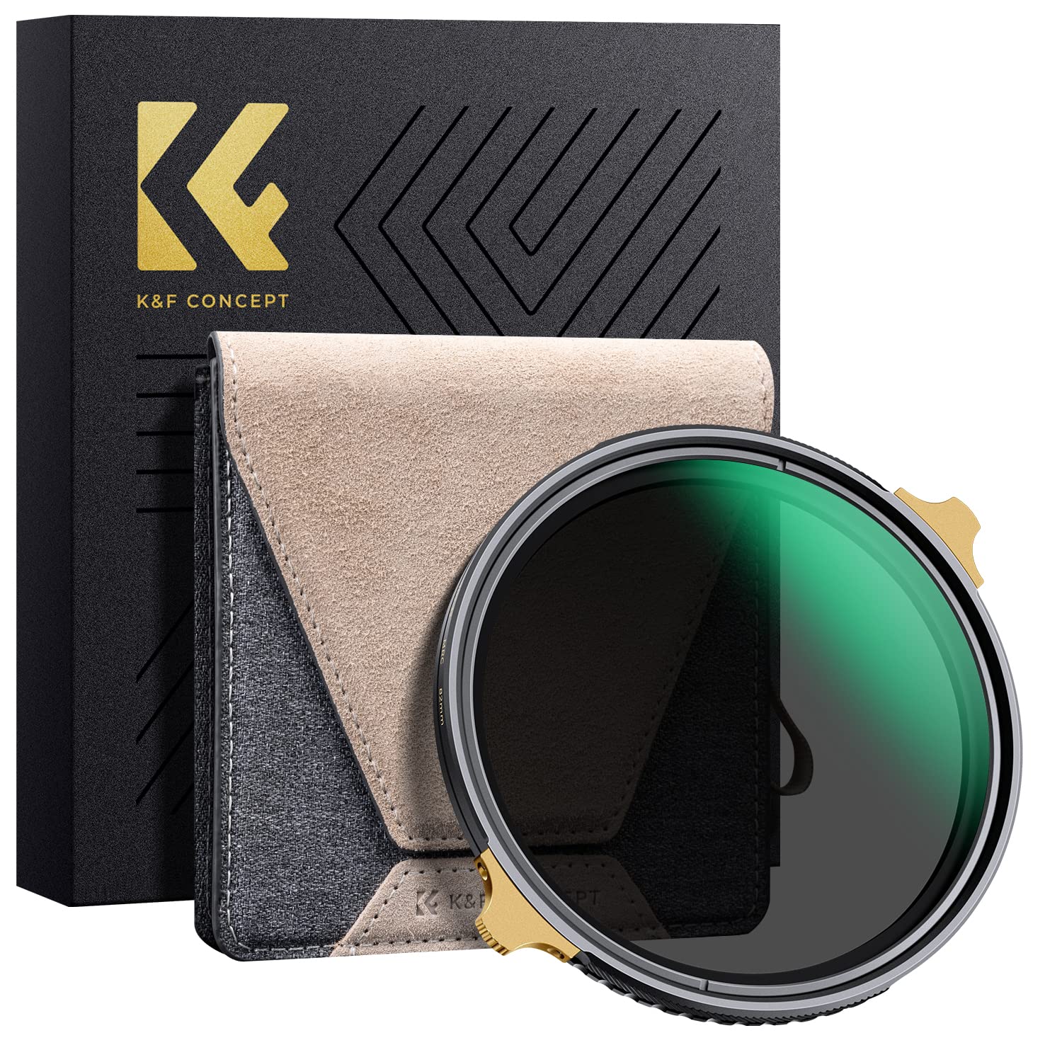 K&F Concept 82Mm Variable Nd Lens Filter Nd2 32 (1 5 Stops) High Definition Adjustable Neutral Density Filter With 36 Multi Laye