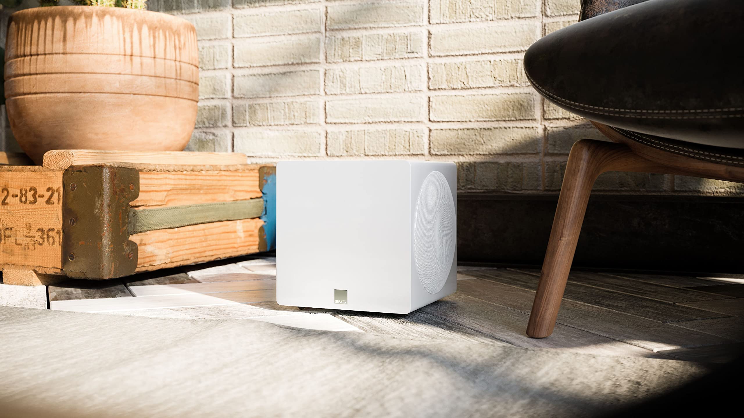 Svs 3000 Micro Sealed Subwoofer With Fully Active Dual 8-Inch Drivers (Piano Gloss White)