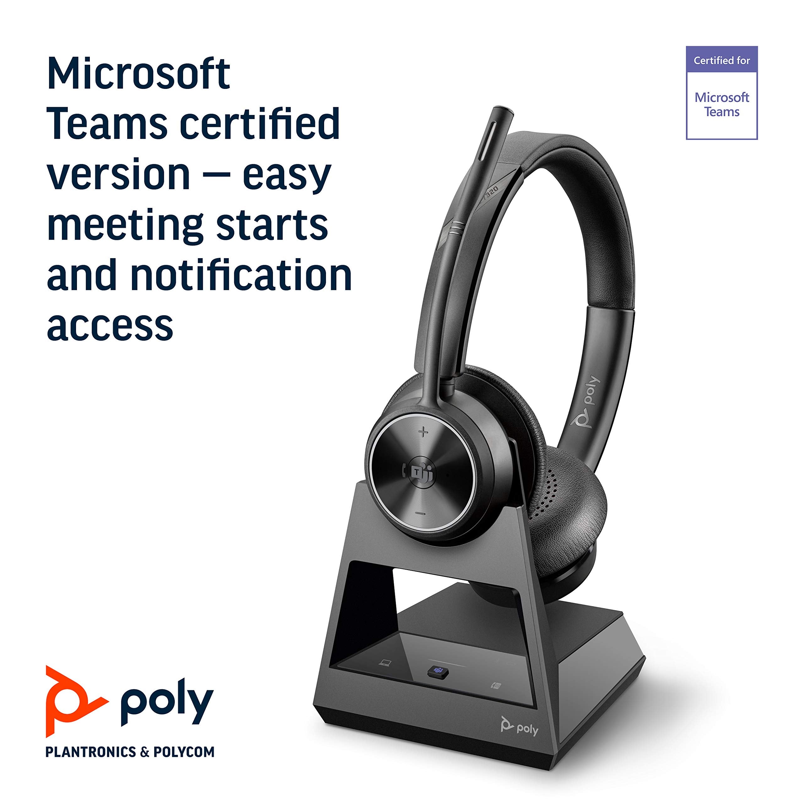Poly Savi 7320-M Ultra-Secure Wireless Dect Headset System - Microsoft Teams Certified Version
