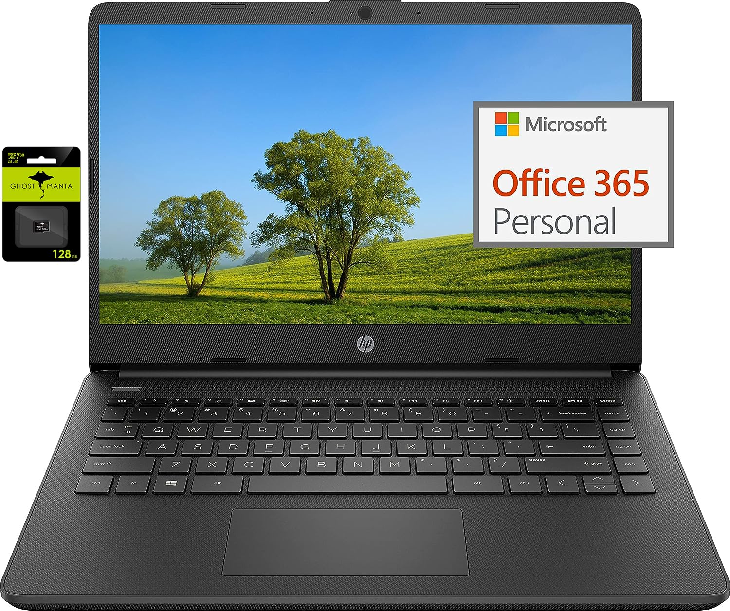 Hp 14'' Ultral Light Laptop For Students And Business, Intel Quad Core N4120, 8Gb Ram, 192Gb Storage(64Gb Emmc+128Gb Micro Sd),