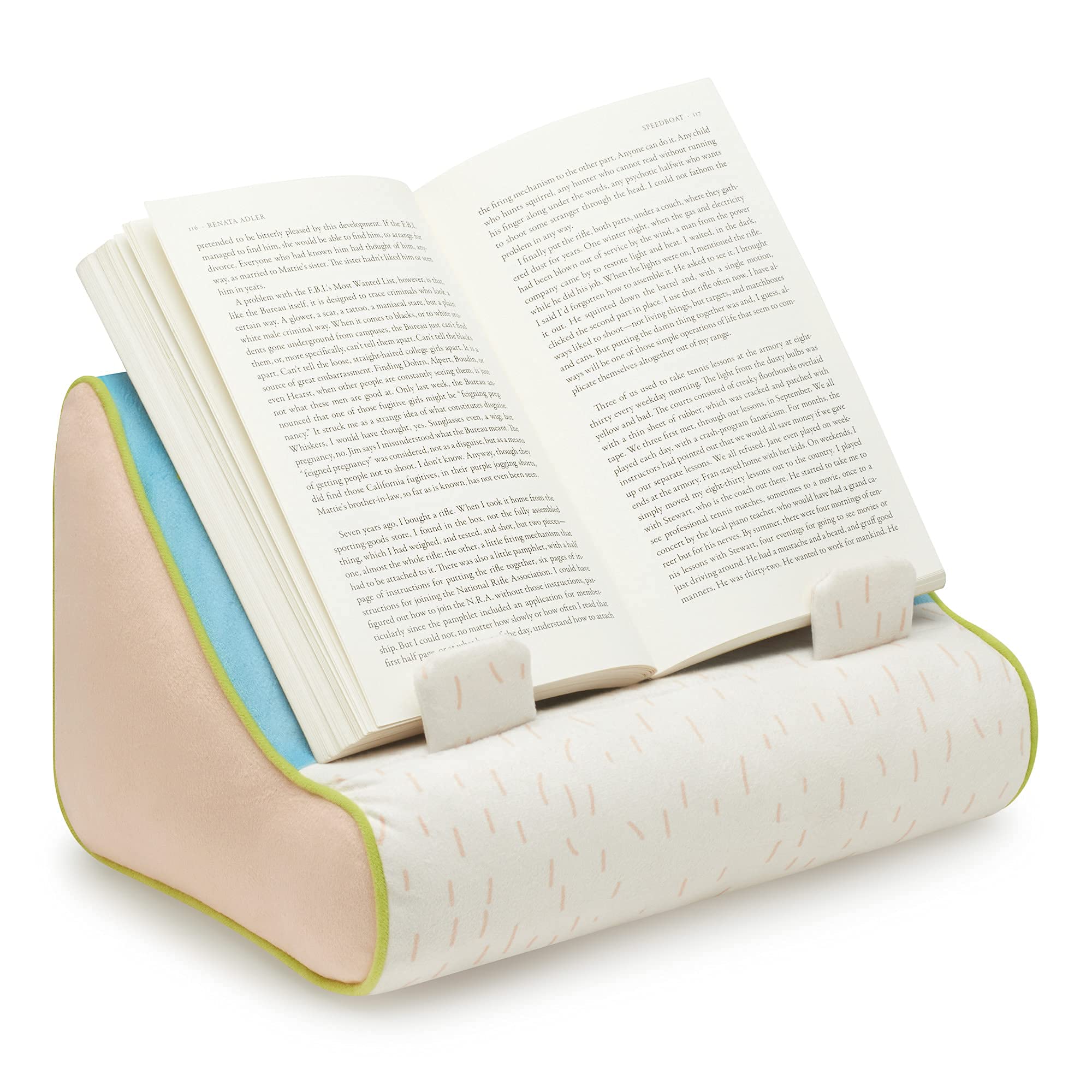 Gifts for Readers & Writers Book Pillow Tablet Stand - Cushioned Llama Holder for Hands-Free Reading, Model SBLC