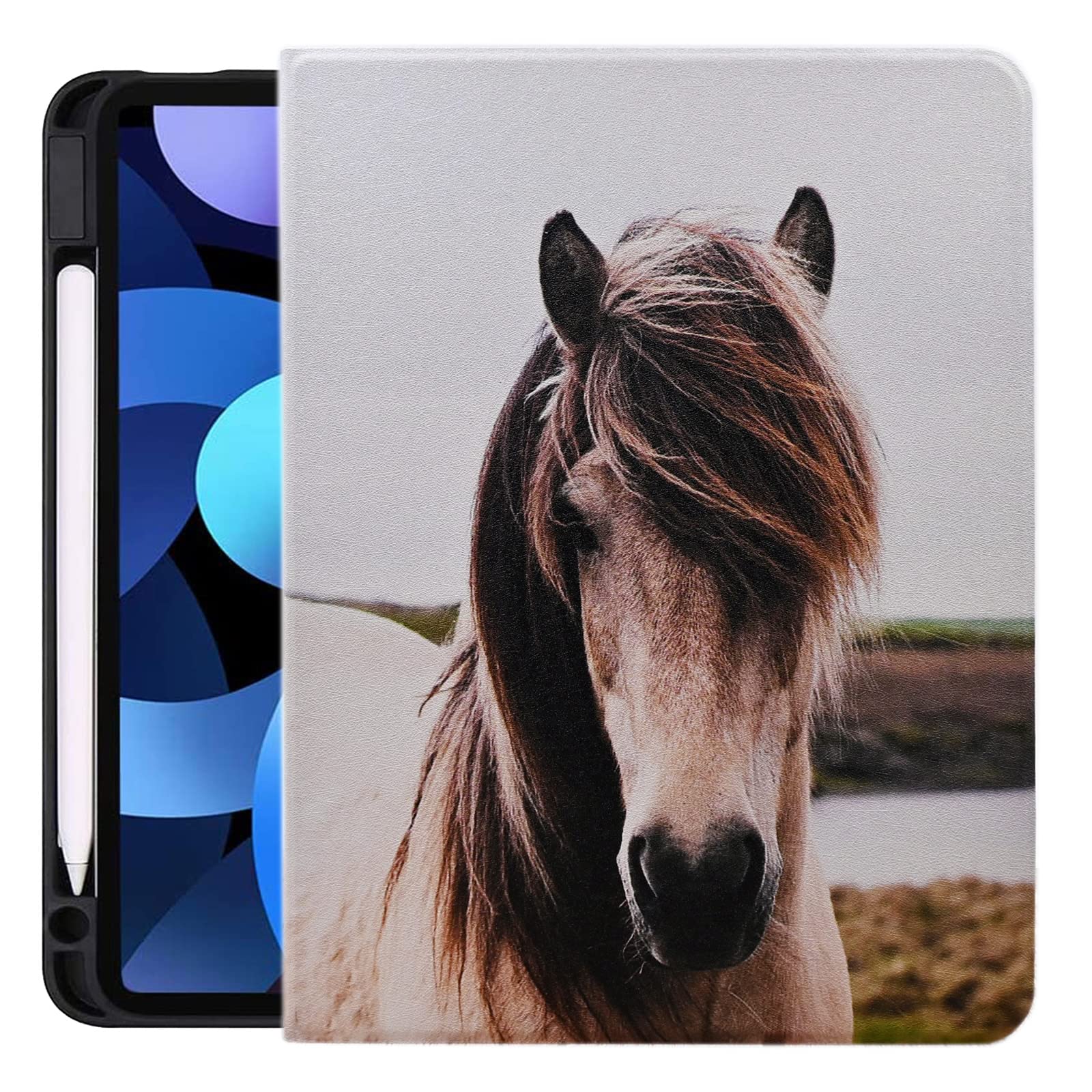 Case For Ipad Air 11 Inch M2(2024), Ipad Air 6Th/5Th/4Th Gen (2024/2022/2020), Slim Pu Leather Folio Stand Shell With Auto Wake/