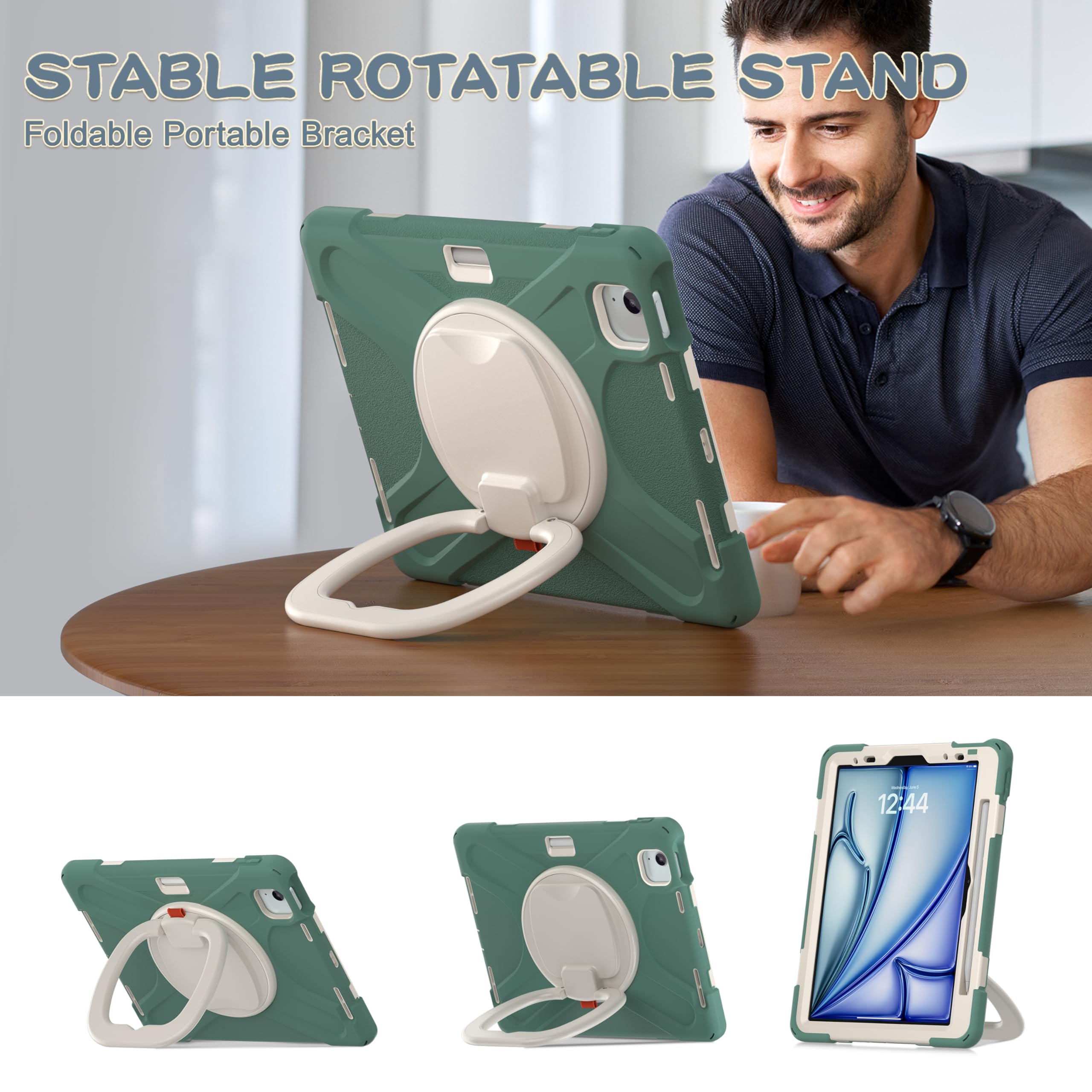 Tsqqst Case For Ipad Air 6Th Generation 11 Inch (M2) 2024/ Ipad Air 5Th/4Th Gen 2022/2020 & Ipad Pro 11 Inch 2022/2021/2020/2018