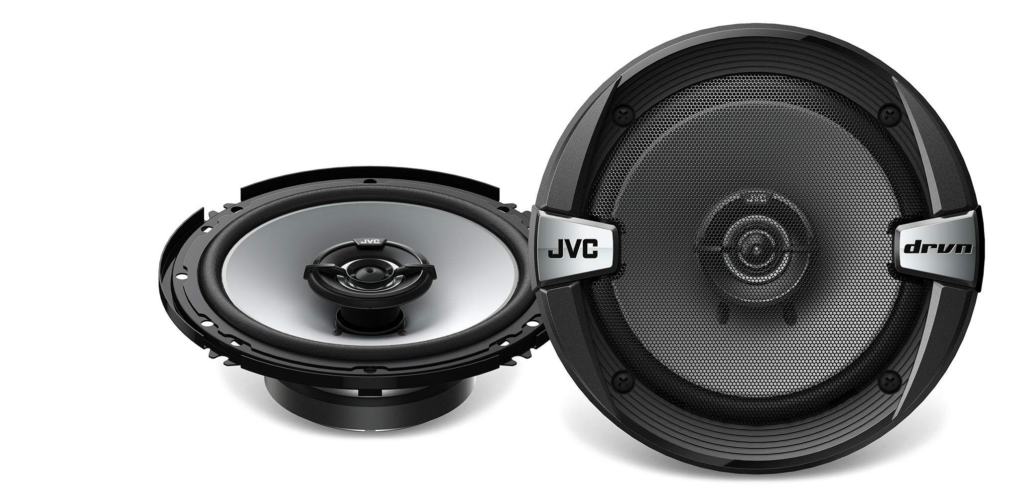 Jvc Cs Dr162 Drvn Series 6.5 Inch 2 Way 300 Wats Car Speakers (Coaxial)  Set Of 2 (Black) With Horn Ring Sound Enhancer