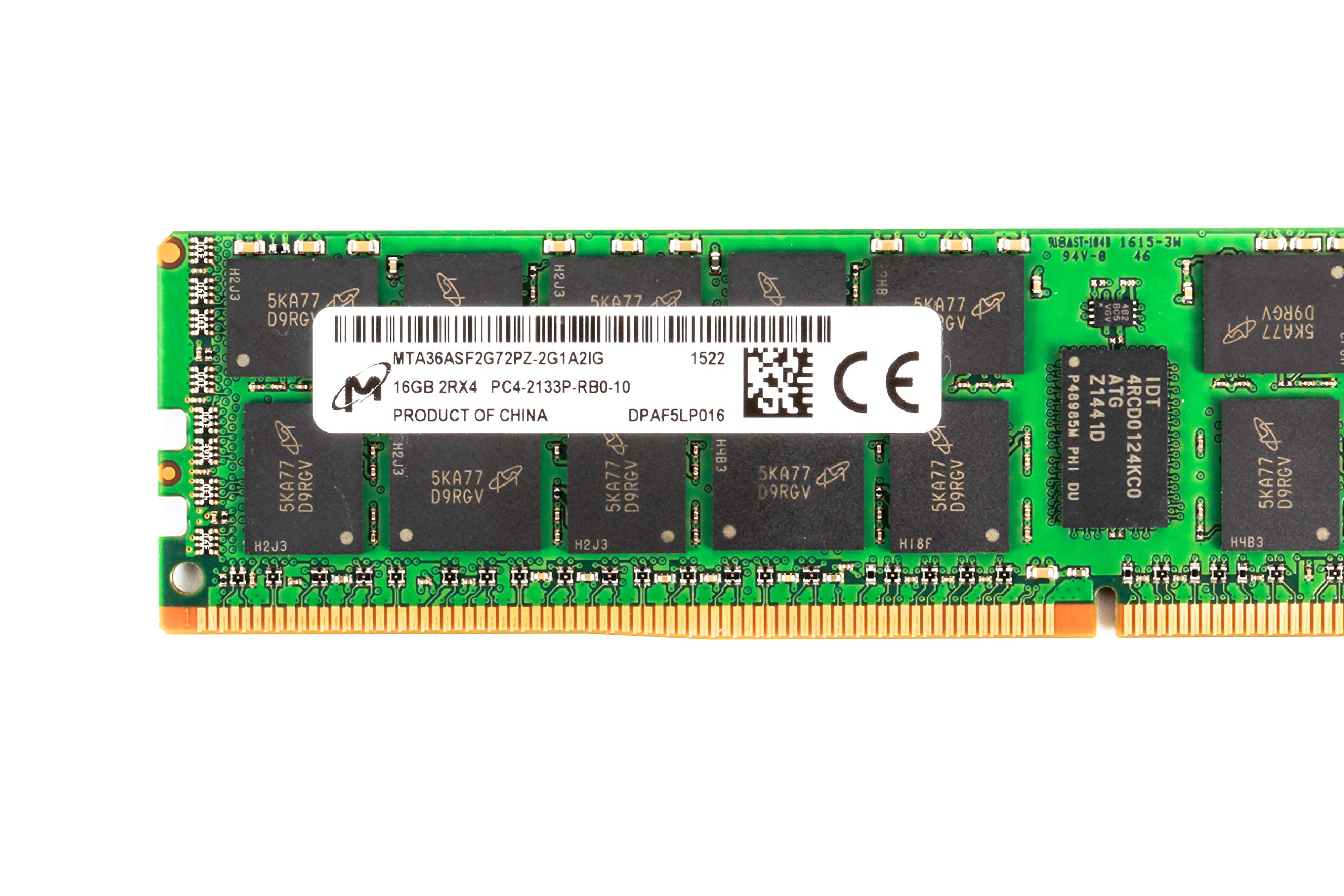 Micron 16Gb Pc4 2133P R Ddr4 Reg Ecc 2Rx4 Memory Rdimm Mta36Asf2G72Pz 2G1A2Ig