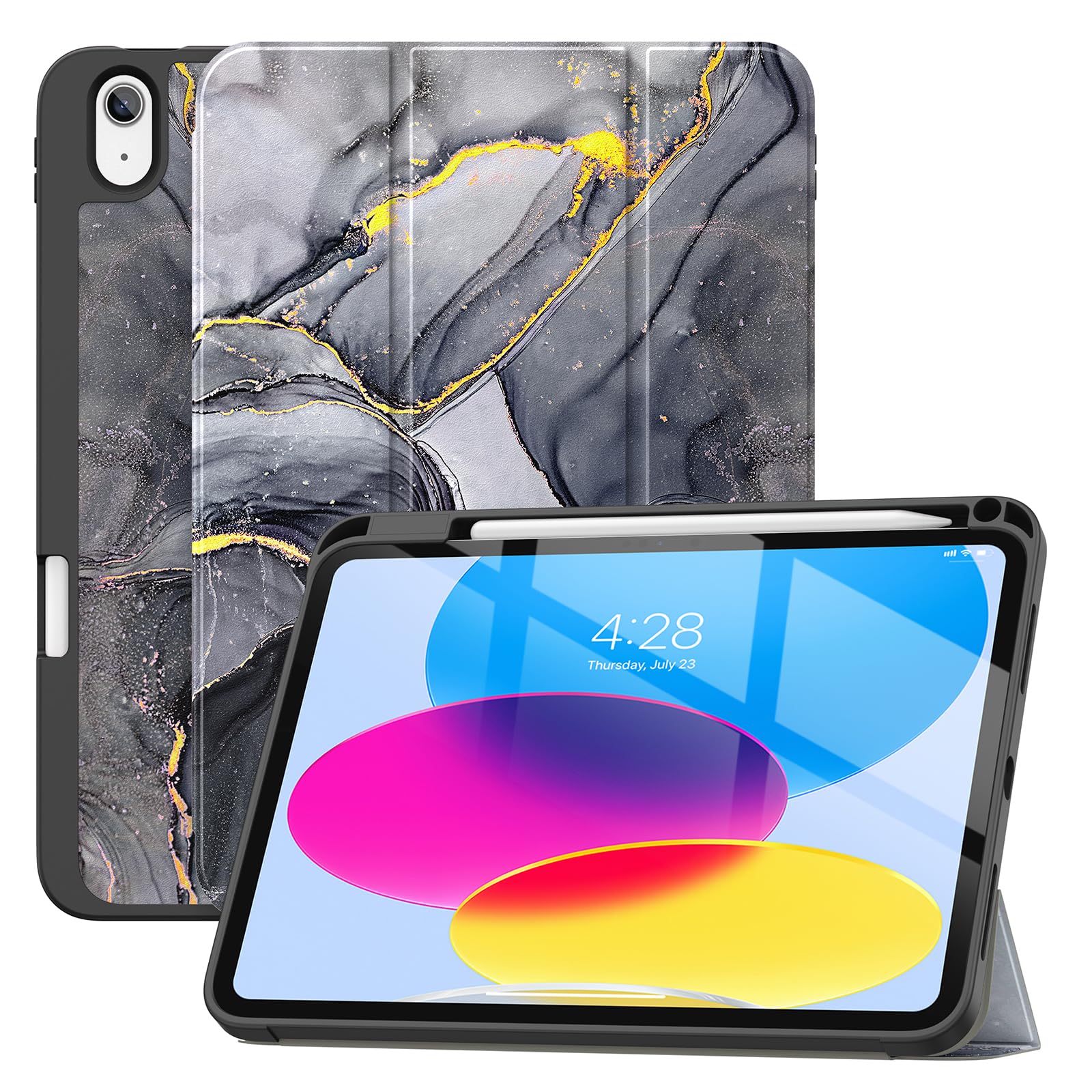 Soke Case for iPad (A16) 11th Generation 2025, Compatible with 10th Gen 10.9 Inch 2022, Protective Cover with Pencil Holder, Aut