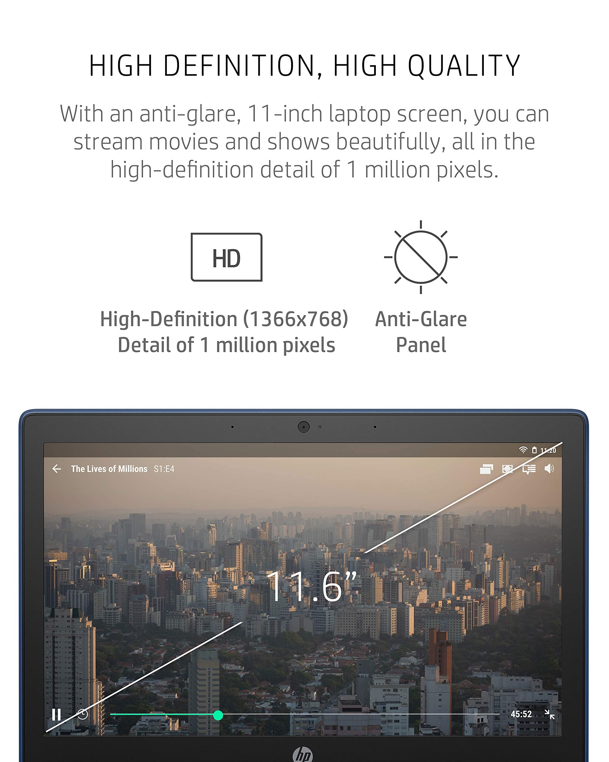 Hp Chromebook 11 Inch Laptop   Mediatek   Mt8183   4 Gb Ram   32 Gb Emmc Storage   11.6 Inch Hd Ips Touchscreen   With Chrome Os