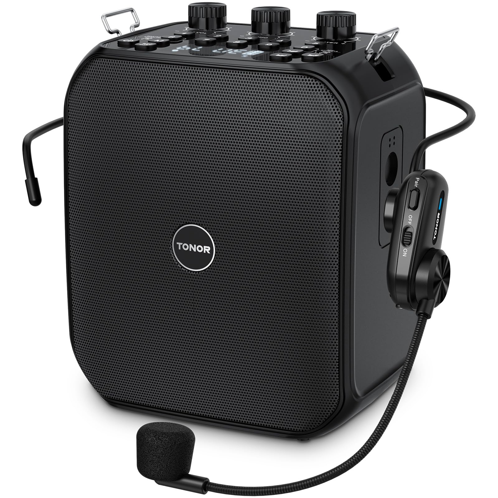 TONOR Voice Amplifier 50W, 6000mAh Rechargeable Bluetooth Personal PA System with Wireless Headset Mic & Waistband, Portable Meg