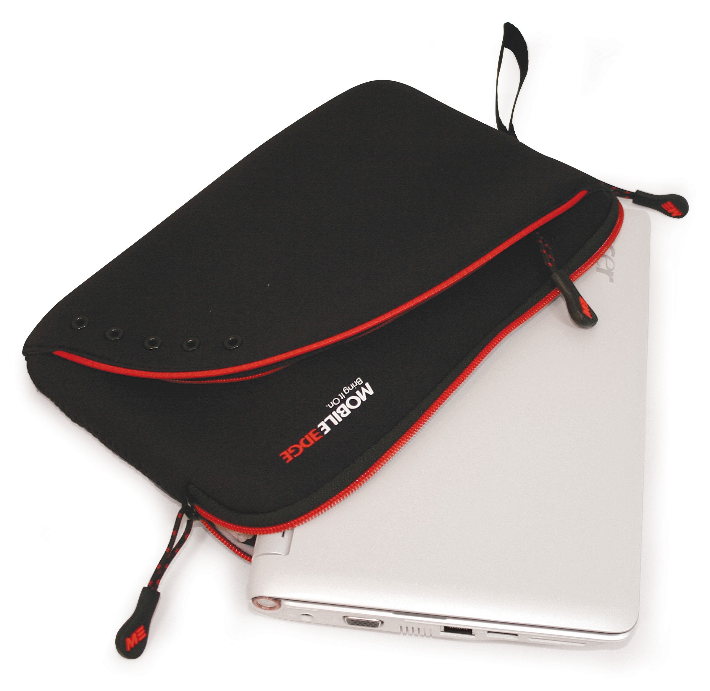 Mobile Edge Ipad/Tablet Neoprene Sleeve  8.9 Inch Fits All Ipad Generations Including Ipad4 (Black/Red)