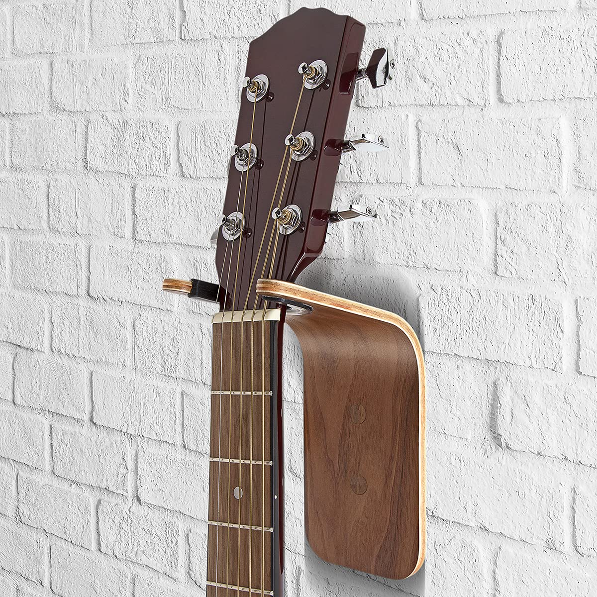 Guitar Wall Hanger   Secure Guitar Wall Mount For Acoustic/Ukulele   Space Saving Guitar Accessories   Easy To Install Guitar Ho