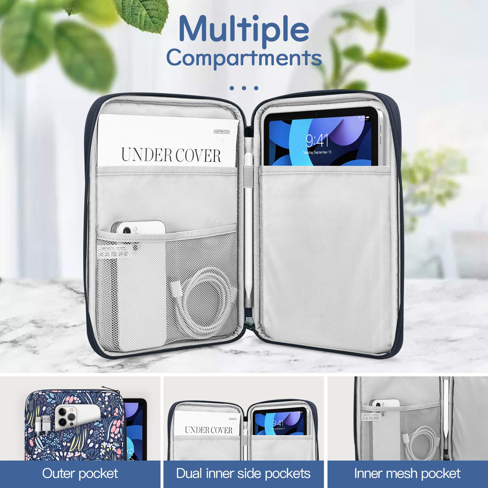 Dadanism 9-11 Inch Tablet Sleeve Bag Carrying Case For Ipad 9/8/7Th Gen 10.2,Ipad Air 11 2024,Ipad Pro 11 M4 M2 2024,Ipad Air5/4