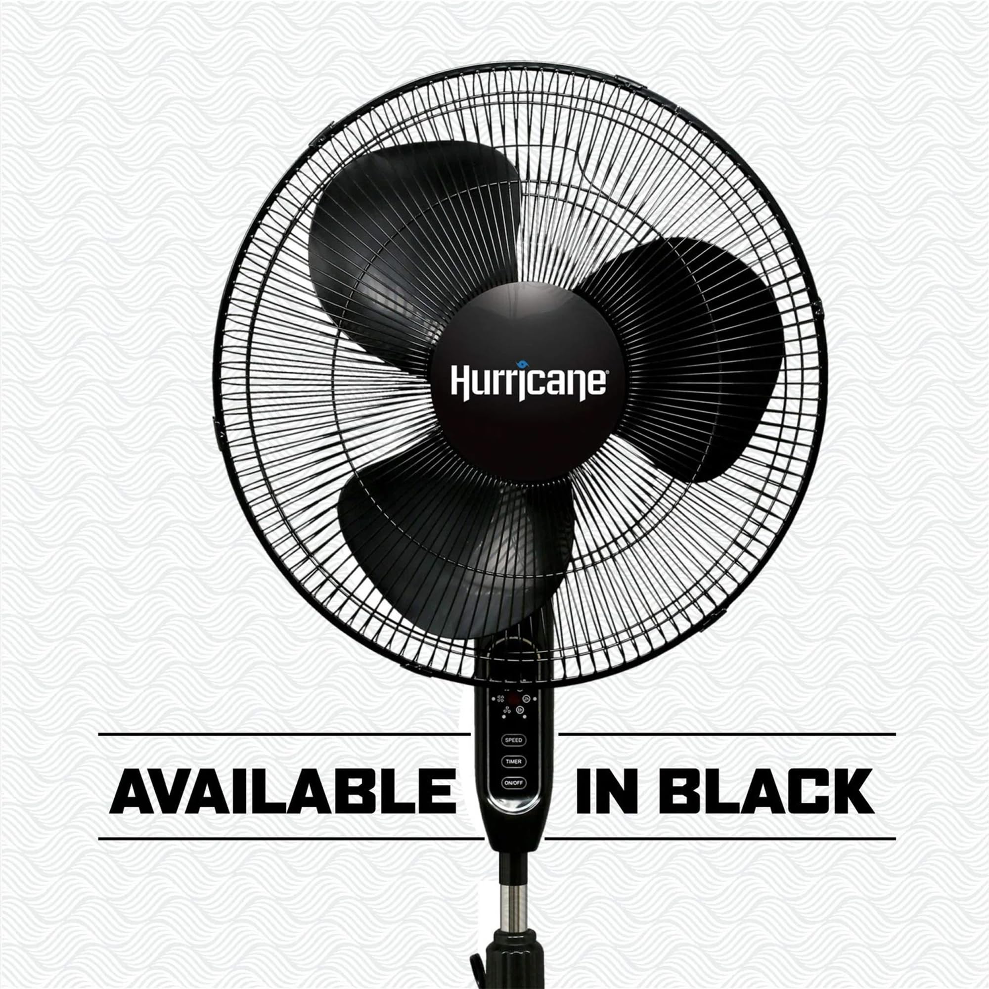 Hurricane 16'' Supreme Oscillating Stand Fan With Remote   3 Speed, Quiet, Powerful, Adjustable Height, Durable Design For Home,