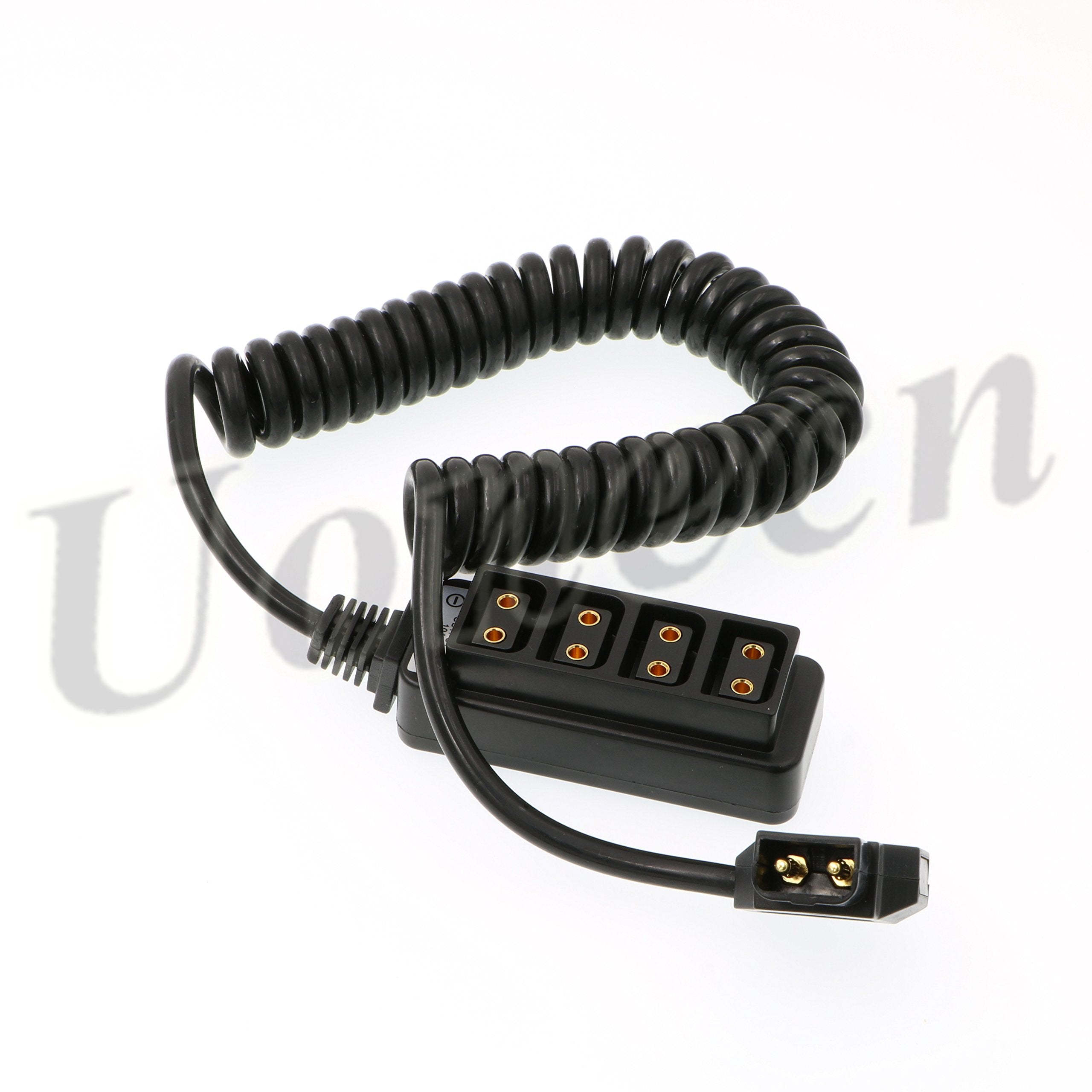Uonecn Photography Power Coiled Cable D Tap B Type Male To 4 Port D Tap Female For Anton Bauer V Mount Battery