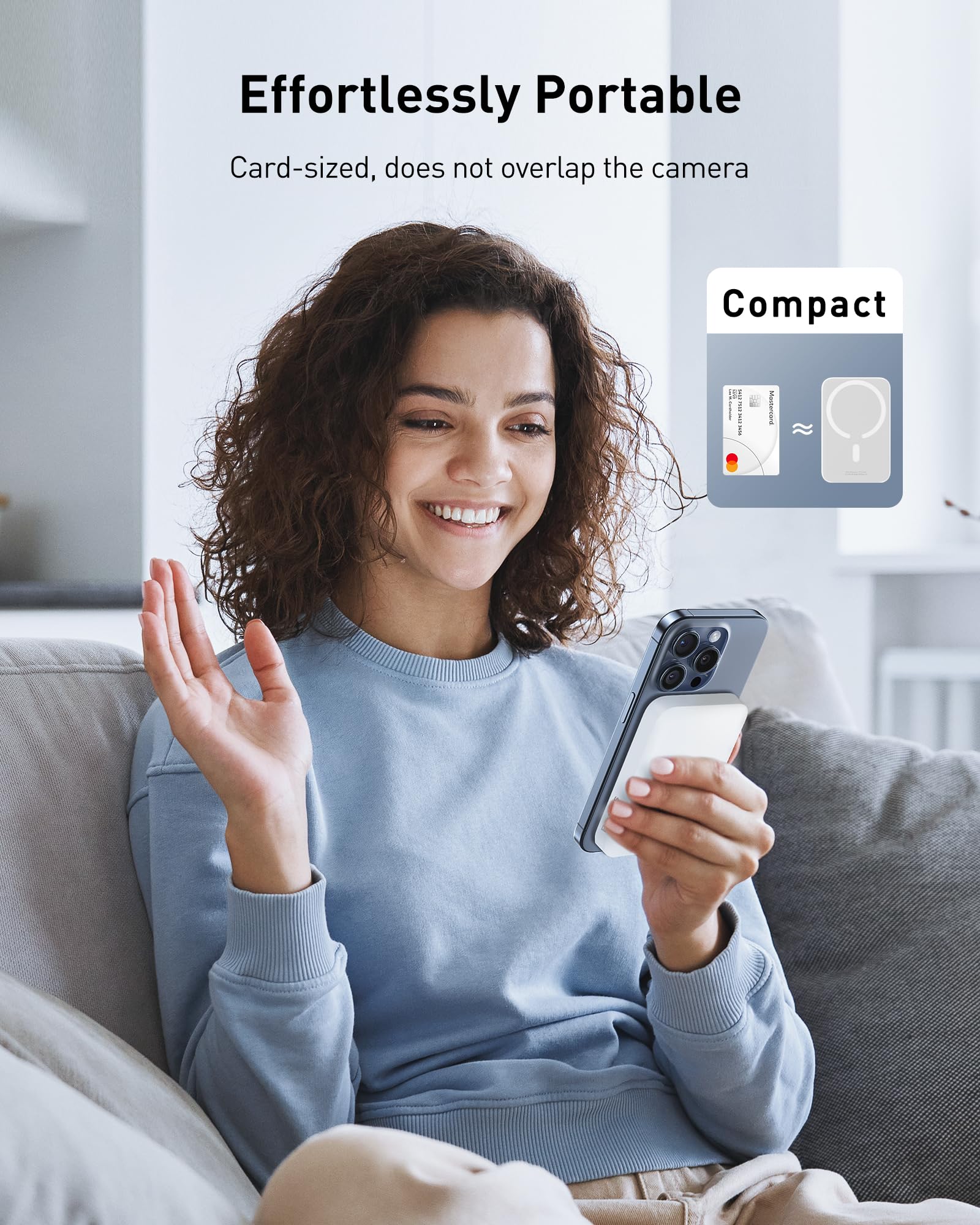 Baseus Magsafe Portable Charger For Iphone, 6,000Mah 20W Magnetic Power Bank, Fast Charging Wireless Battery Pack With 20W Usb C