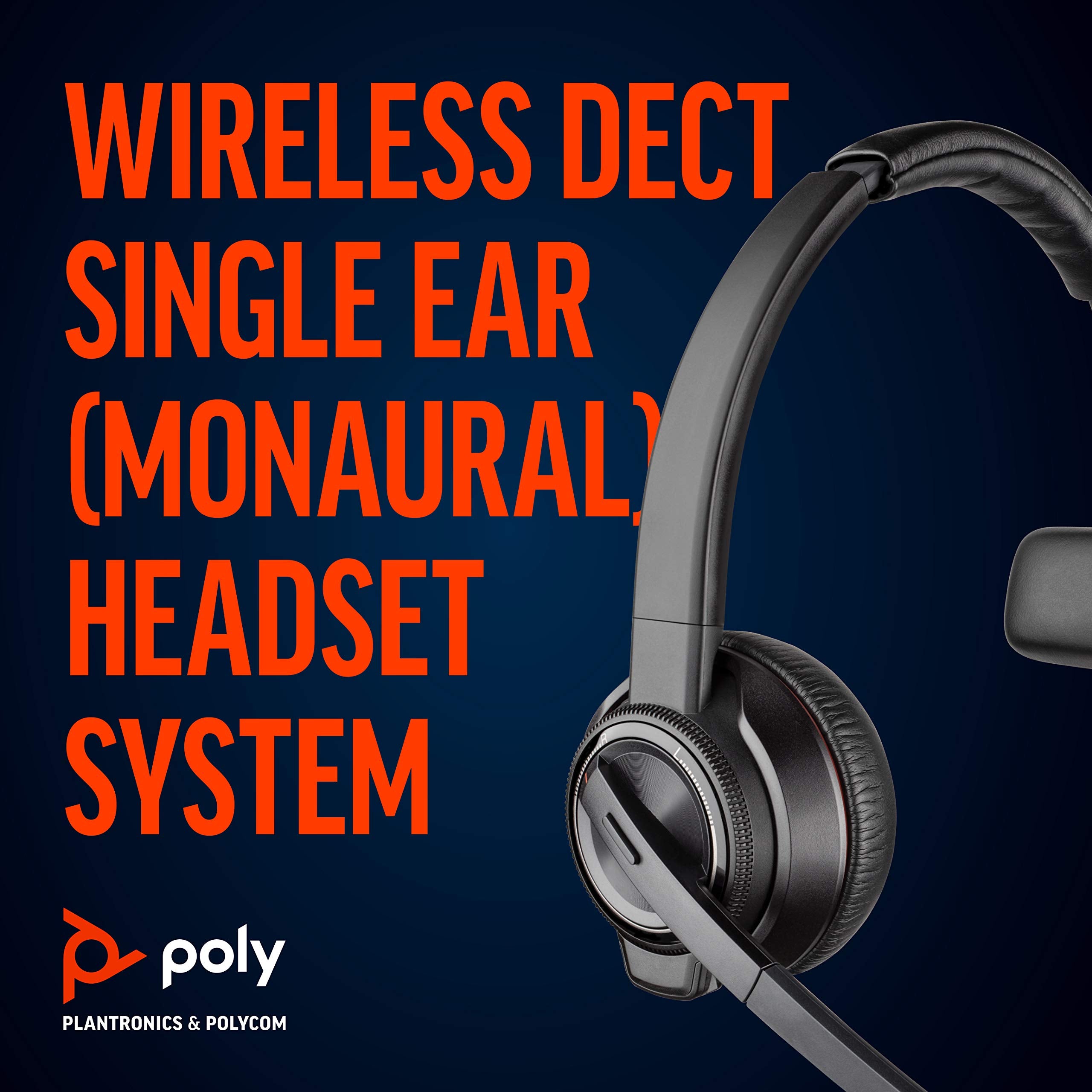 Plantronics Savi 8200 Series W8210 Wireless Dect Headset System, Built For Uc Applications & Soft Phones From Avaya, Cisco, Skyp