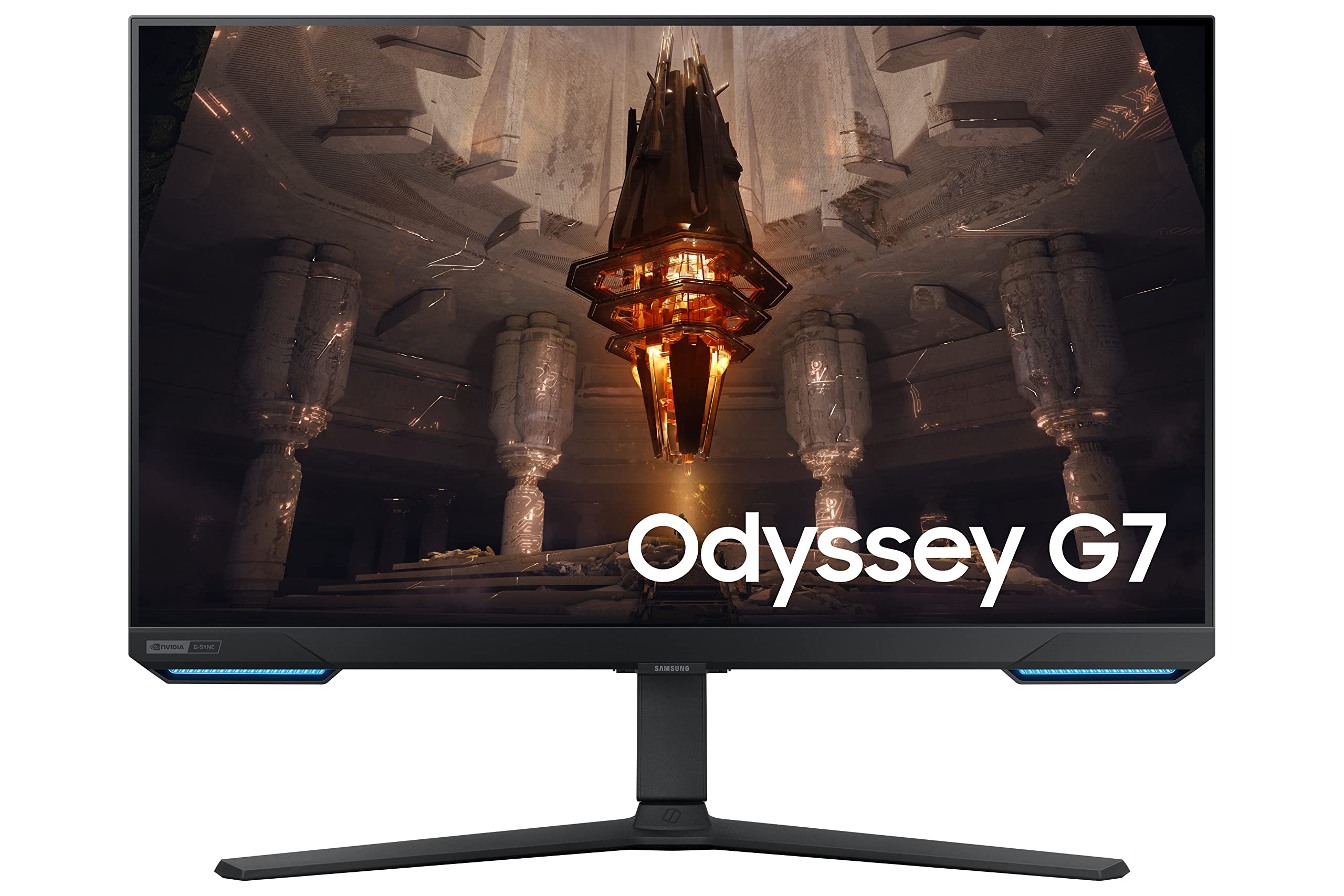 SAMSUNG Odyssey G70B Series 32-Inch 4K UHD Gaming Monitor, IPS Panel, 144Hz, 1ms, HDR 400, G-Sync and FreeSync Premium Pro Compa