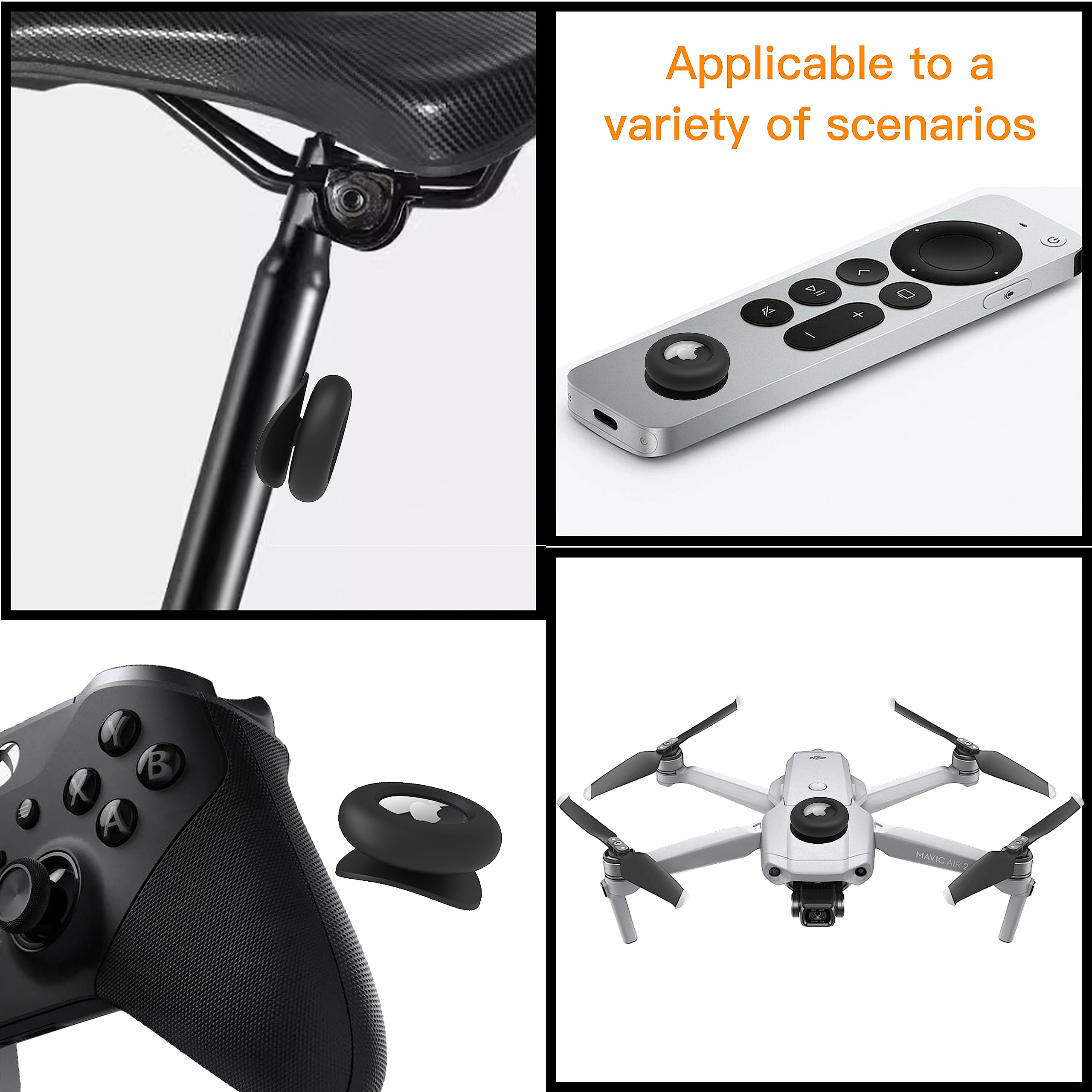 Airtag Sticker Mount With 3M Adhesive Sticker, Airtag Tracker Hidden Shockproof Protective Silicone Case For Luggage Laptop Car