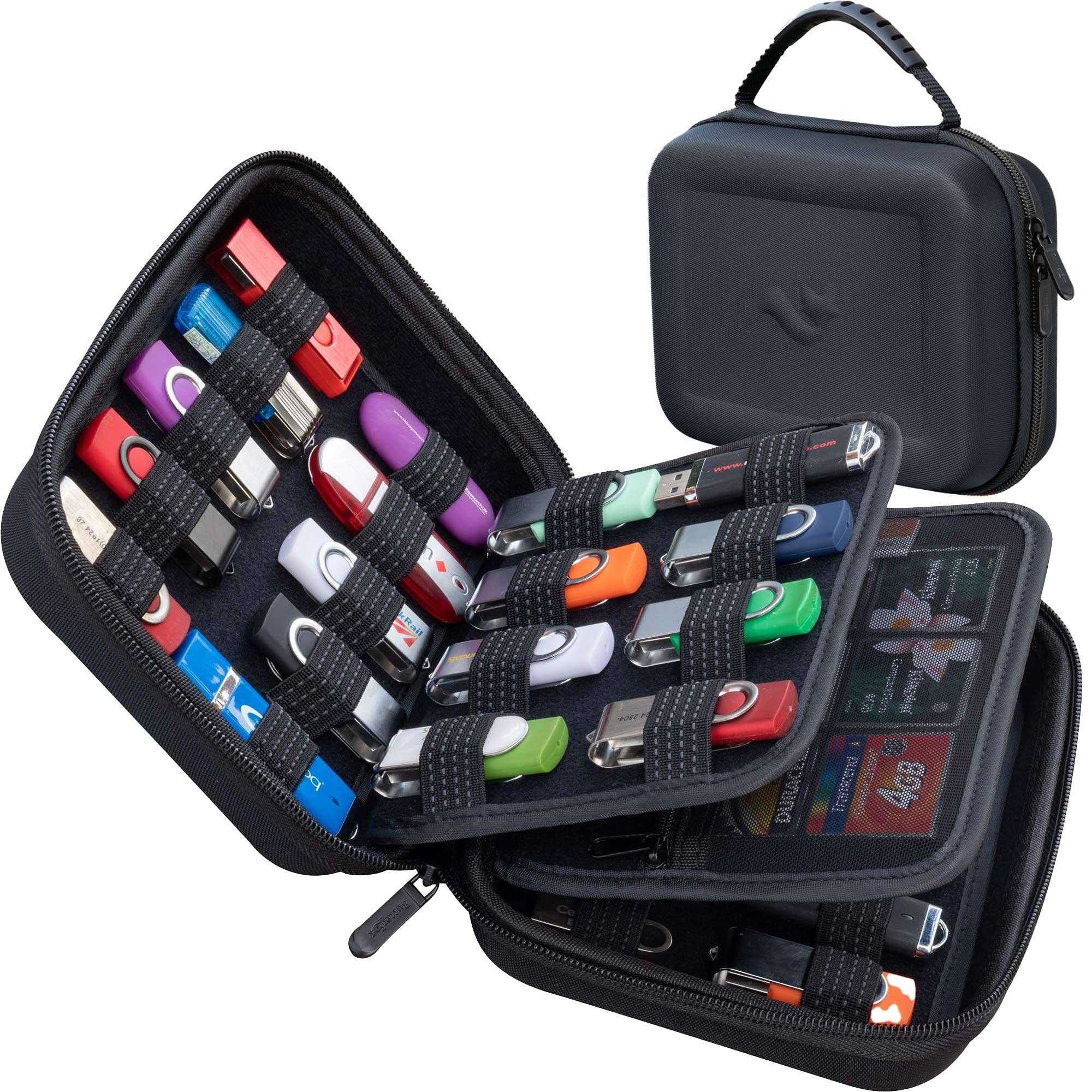 Butterfox Large Capacity 36 Usb Thumb Flash Pen Drive Storage Holder/Memory Card Sd Card Holder Case/Universial Electronic Acces