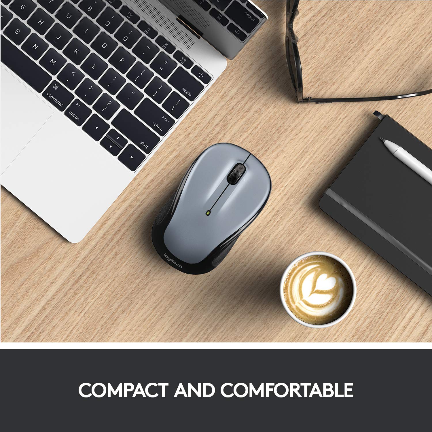 Logitech Wireless Mouse M325 With Designed For Web Scrolling   Light Silver