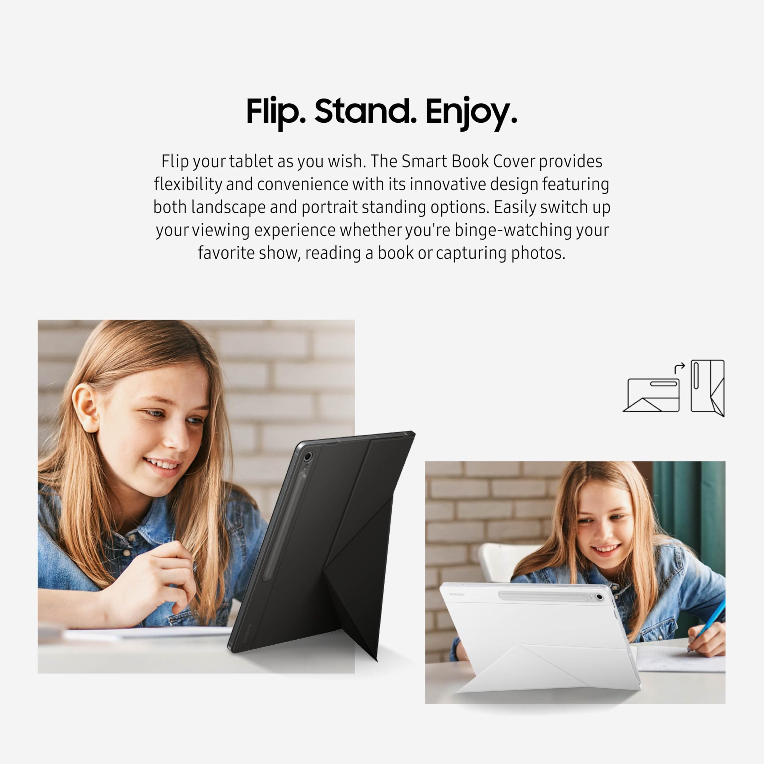 Samsung Galaxy Tab S10 Fe+ Smart Book Cover For Galaxy Tab S10 Fe+, Detachable Platform, Pc-Like Experience, Wireless Keyboard S