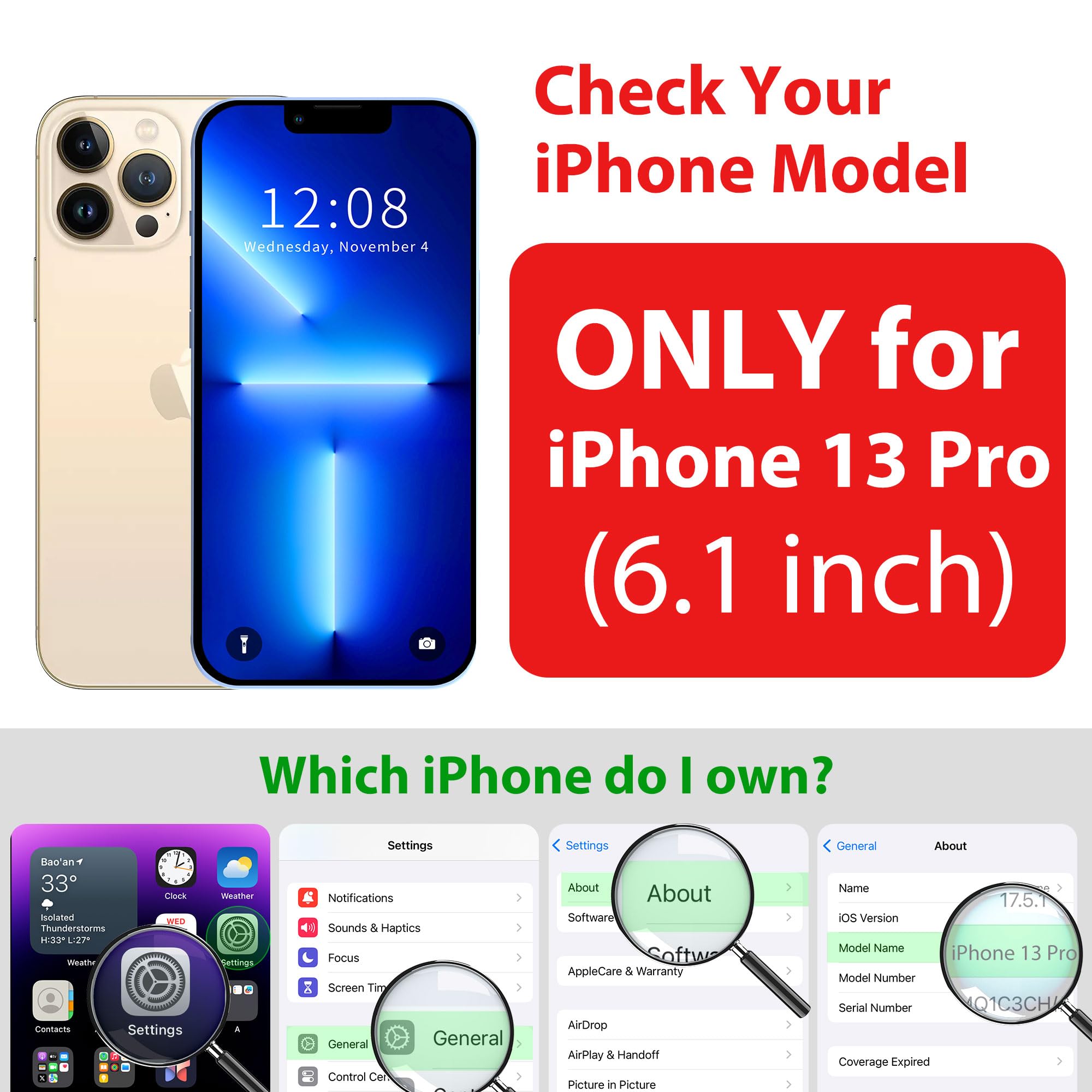 Sportlink For Iphone 13 Pro Waterproof Case   Full Body Shockproof Dustproof Phone Screen Protector Rugged Waterproof Case For I