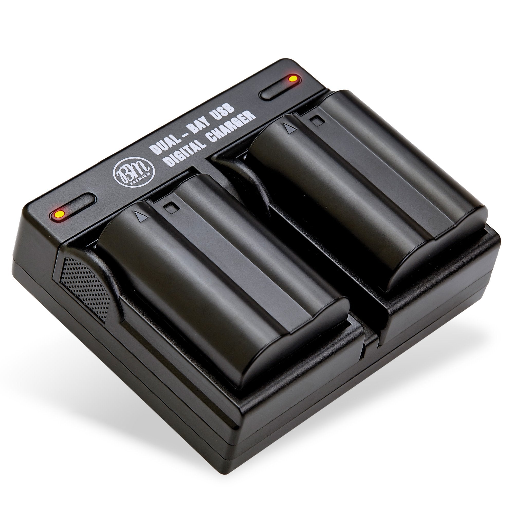 BM Premium Pack of 2 EN EL15 Batteries and USB Dual Battery Charger Kit for Nikon D7500, 1 V1, D500, D600, D610, D750, D800, D810, D810A, D850, D7000, D7100, D7200 Digital SLR Cameras