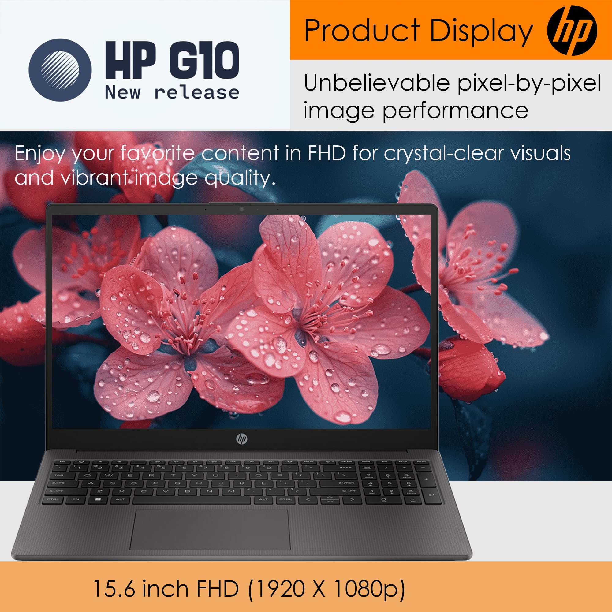 Hp Laptop 255 G10 Notebook 64Gb Ram 2Tb Ssd 15.6'' Full Hd Display Ryzen 3 7330U (Beat Intel I5-1135G7) Hdmi Usb-C Wi-Fi 6 Bluet