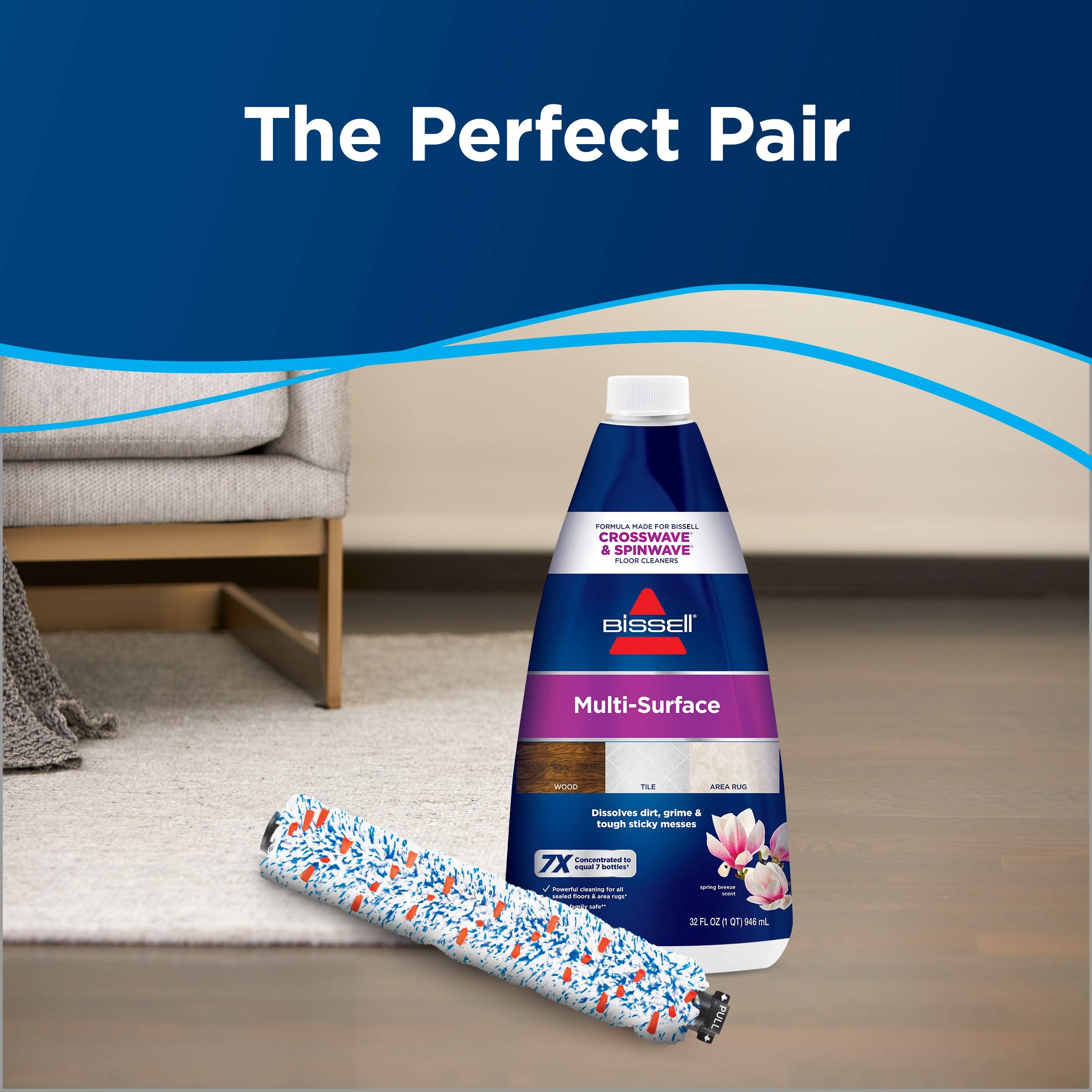 Bissell Crosswave Multi Surface Brush Roll, New Genuine Oem Part,1868, White