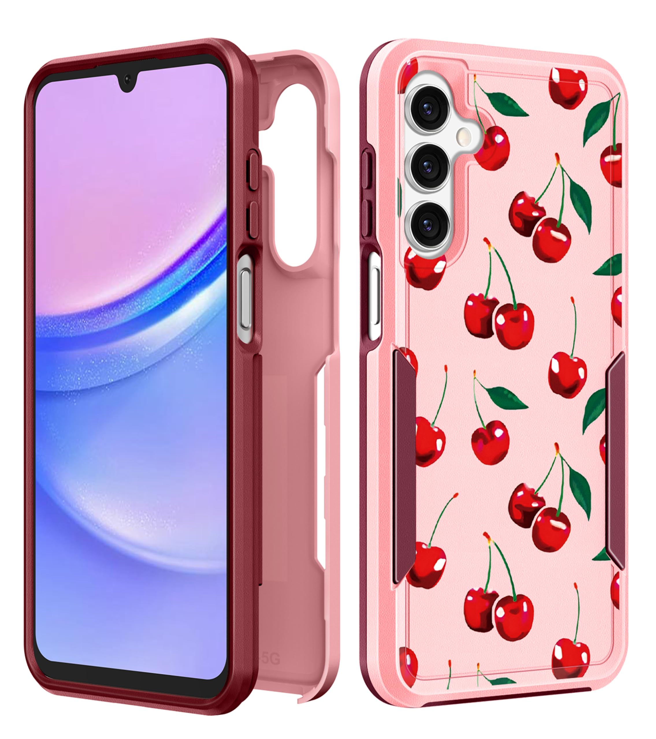 Plakill for Galaxy A14 5G Phone Case Women - Cute Girls Cover Girly Kawaii Aesthetic Unique Design Cheery Heavy Duty Protective 